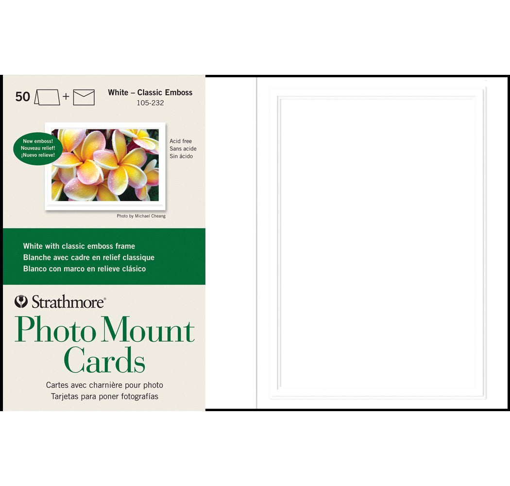 Strathmore ST105-232 Embossed Photo Mount Cards 50-Pack