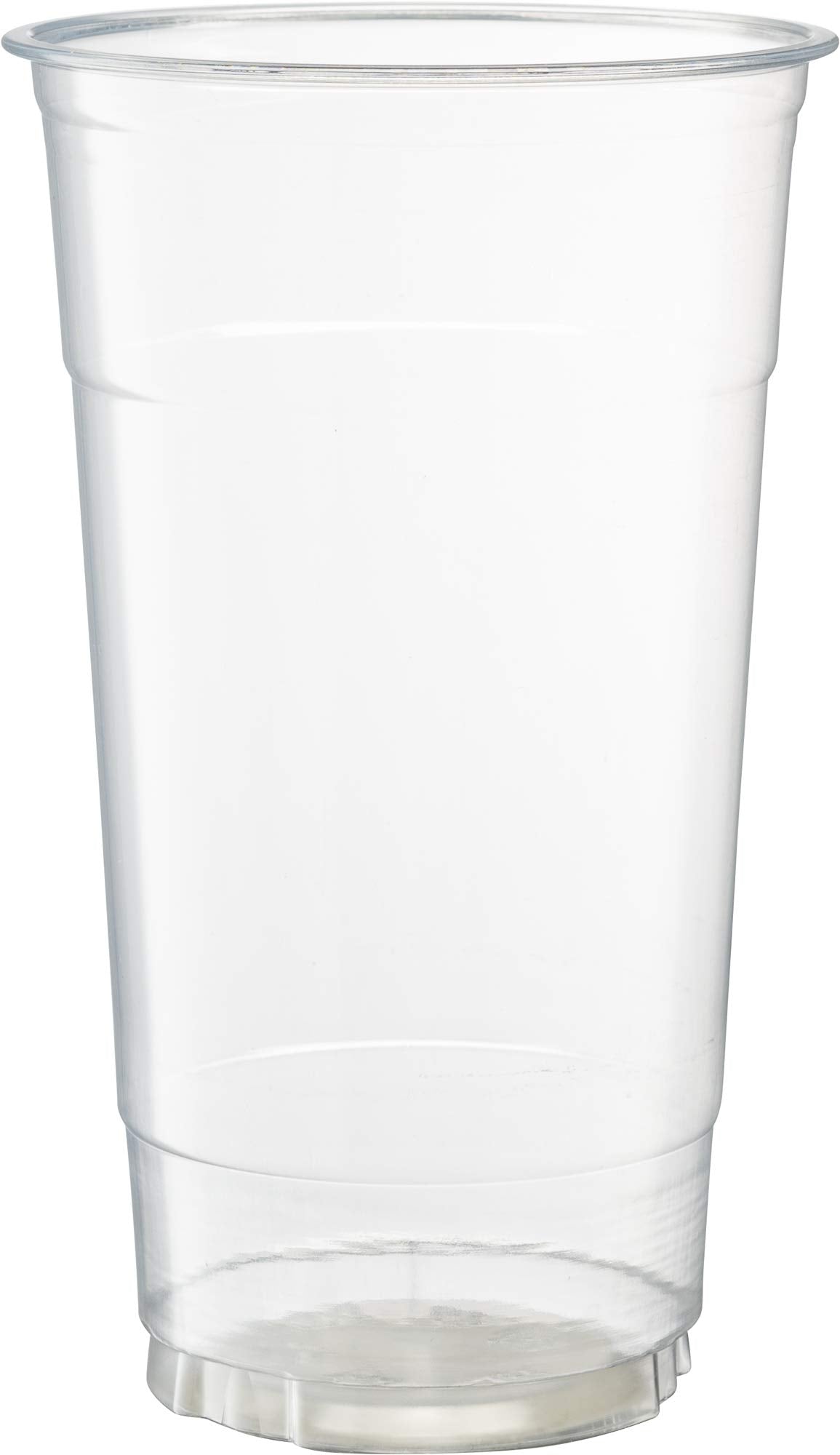 ELEGANT DISPOSABLES Crystal Clear PET Cups With Flat lids for Iced Coffee (32 oz)
