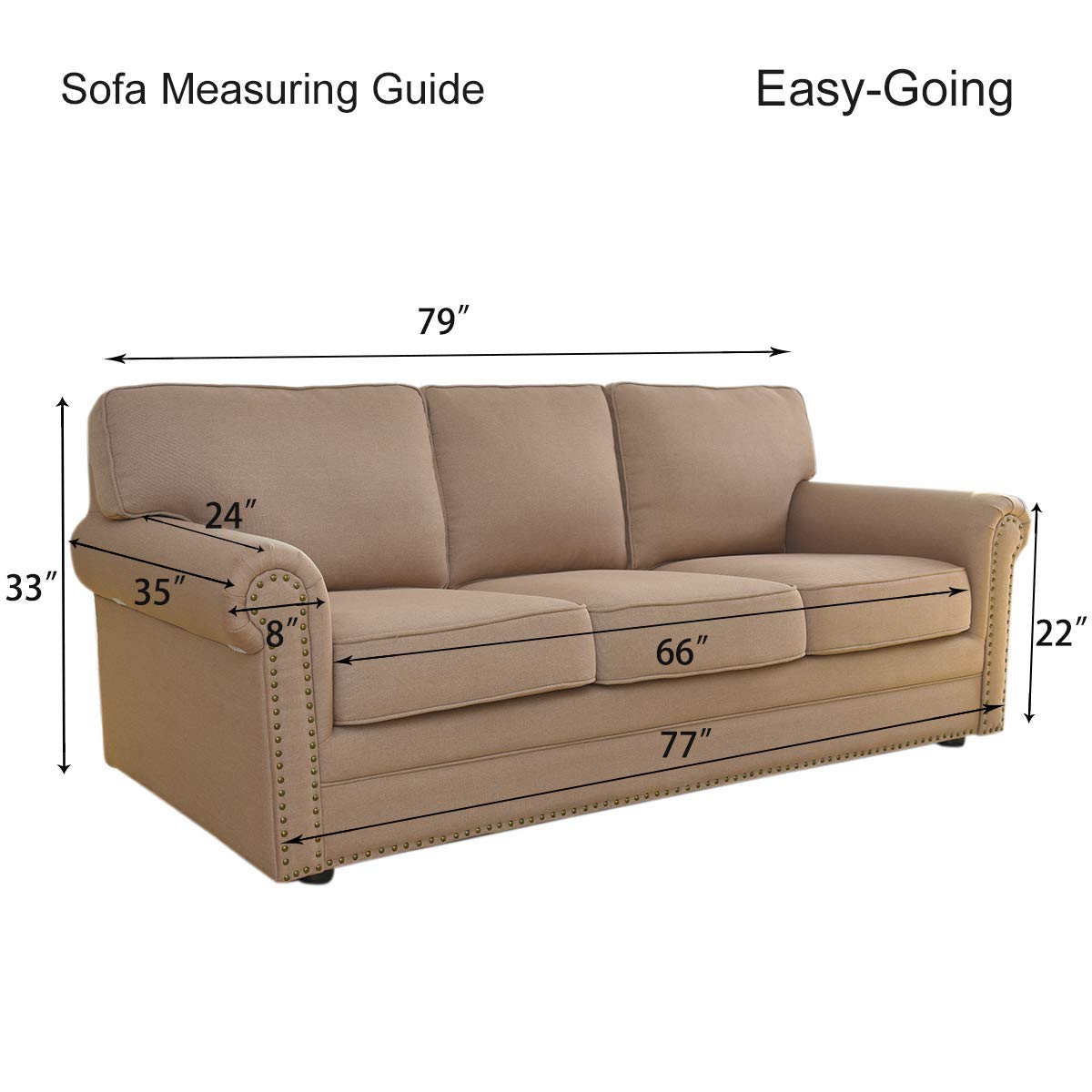 Easy-Going Sofa Slipcover Reversible Sofa Cover Furniture Protector Couch Cover with Elastic Straps for Pets Kids Children Dog Cat (Large, Gray/Light Gray)