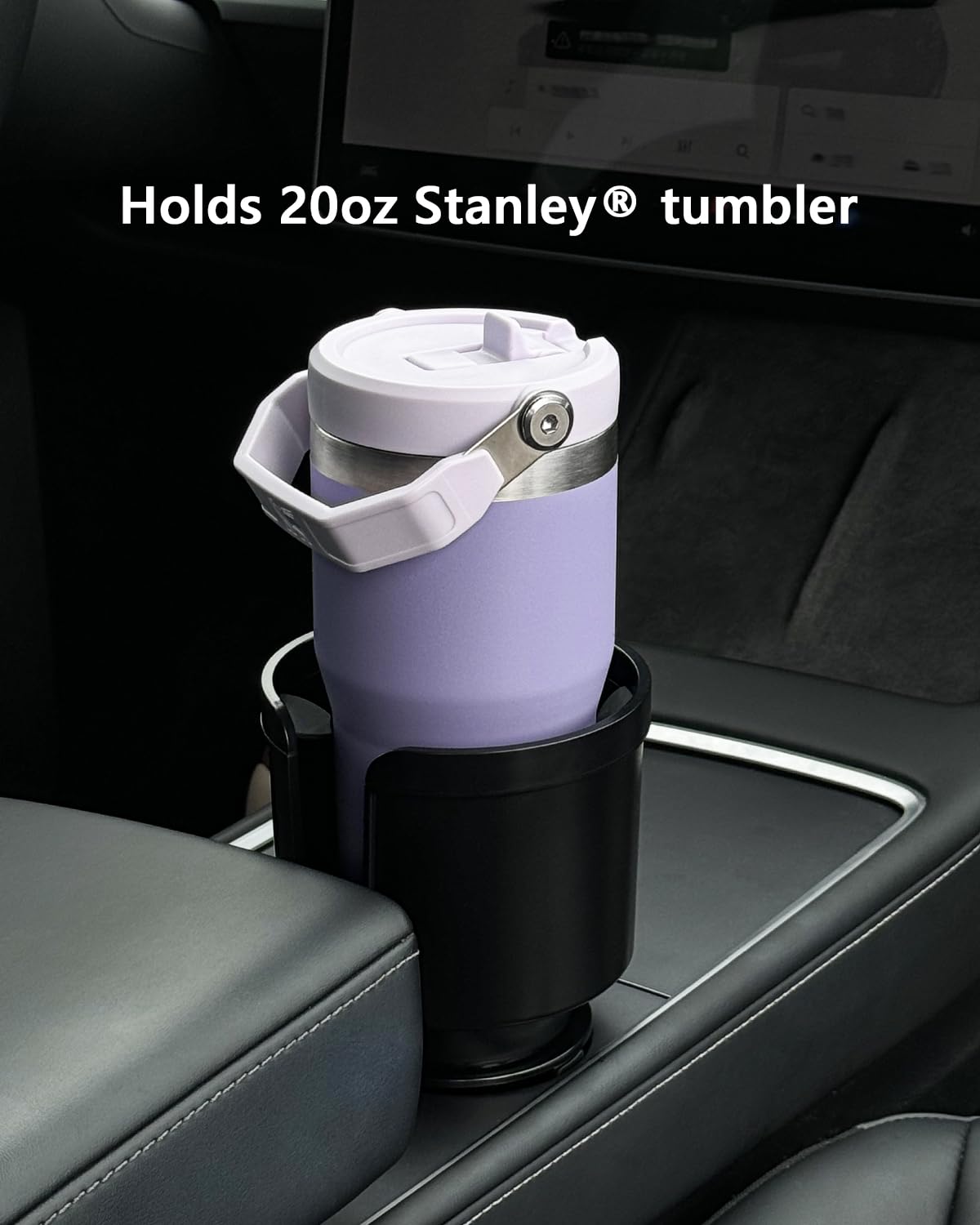 Upgraded Car Cup Holder Expander Adapter with Offset Adjustable Base, Compatible with Yeti 14/24/36/46oz Ramblers, Hydro Flasks 32/40oz, Other Large Bottles Mugs in 3.4"-4.0", 2 Pack