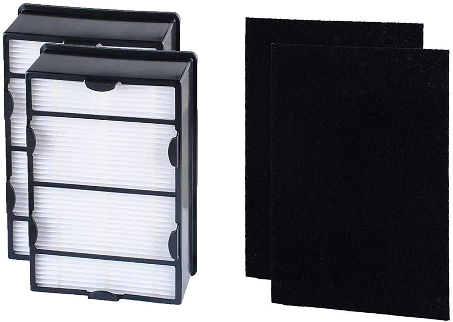 HAPF600 HEPA Filter Replacement Compatible with Holmes Air Purifier HAPF600 HAPF8650 HAP615 HAP625 HAP650, 2 Filter Replacement &2 Carbon Pre-Filters, Part #HAPF600D, HAPF600D-U2
