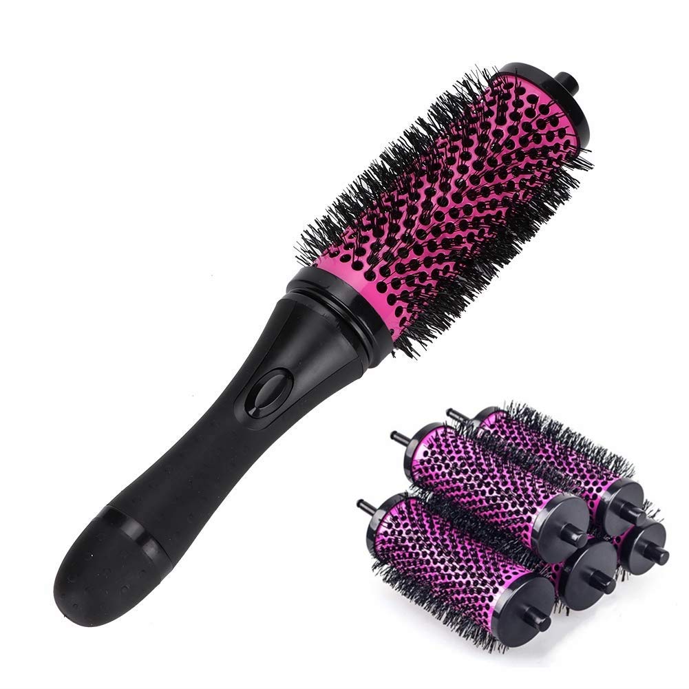 Round Comb, 7 Pack Anti-Static Detachable Round Hair Brush Professional Ionic Hair Styling Curling Brush Precise Heat Styling For All Hair Types