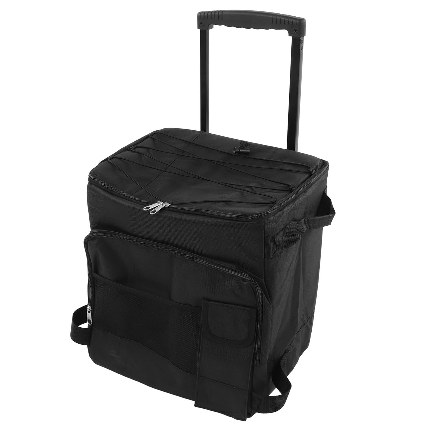 Large Rolling Cooler, 43L Leakproof Insulated Chiller Wheeled Soft Cooler, Oxford Cloth Aluminum Foil Dual Waterproof Portable Insulated Wheeled Cooling Bag with Handle