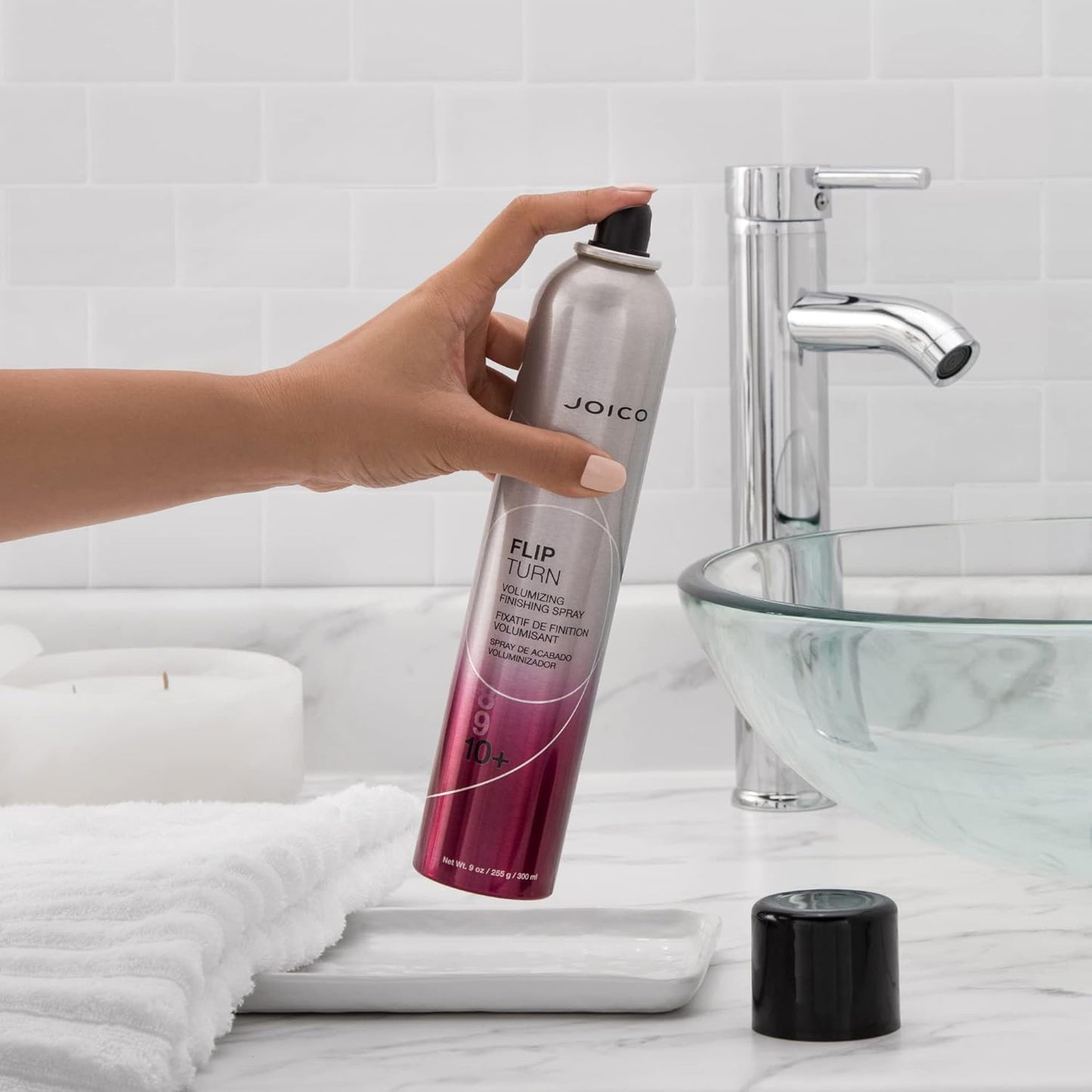 Joico Heat Hero Glossing Thermal Protector Hair Spray for Damaged Hair and Flip Turn Volumizing Finishing Hairspray Set, Humidity Protection, Ultra Firm Hold