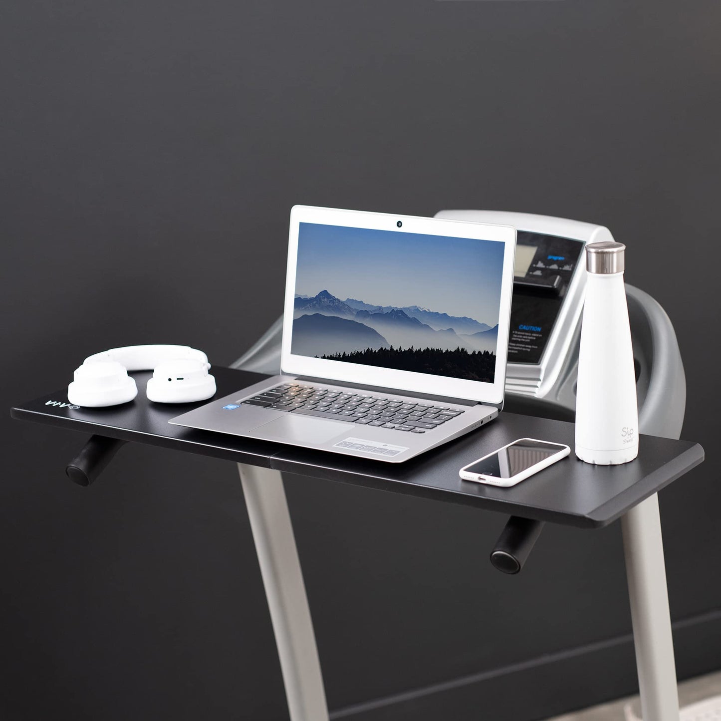 VIVO Universal Treadmill Desk, Ergonomic Platform Designed for Notebooks, Tablets, Laptops, and More, Workstation for Treadmill Handlebars up to 31 inches, Black, Stand-TDML2
