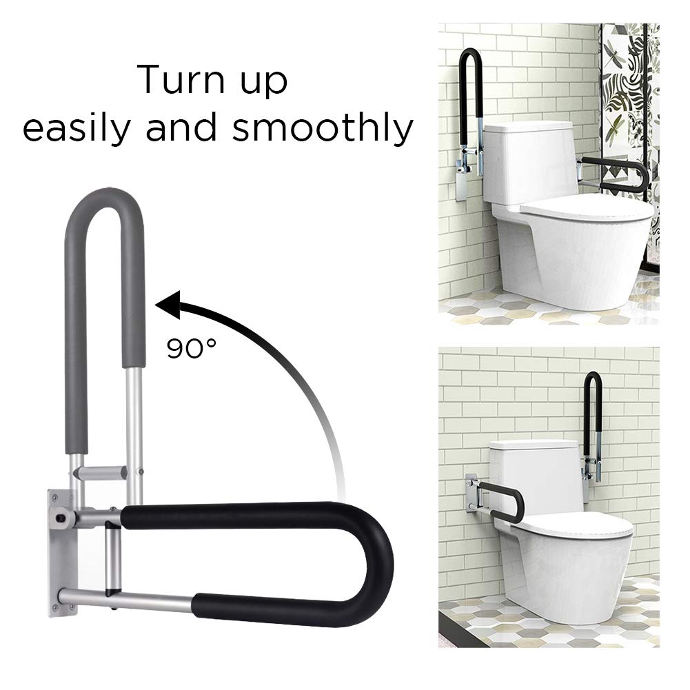 Botabay Handicap Grab Bars Rails 23.6 Inch Toilet Handrails Bathroom Safety Bar Hand Support Rail Handicapped Handrail Accessories for Seniors Elderly Disabled Mounted Bath Grips