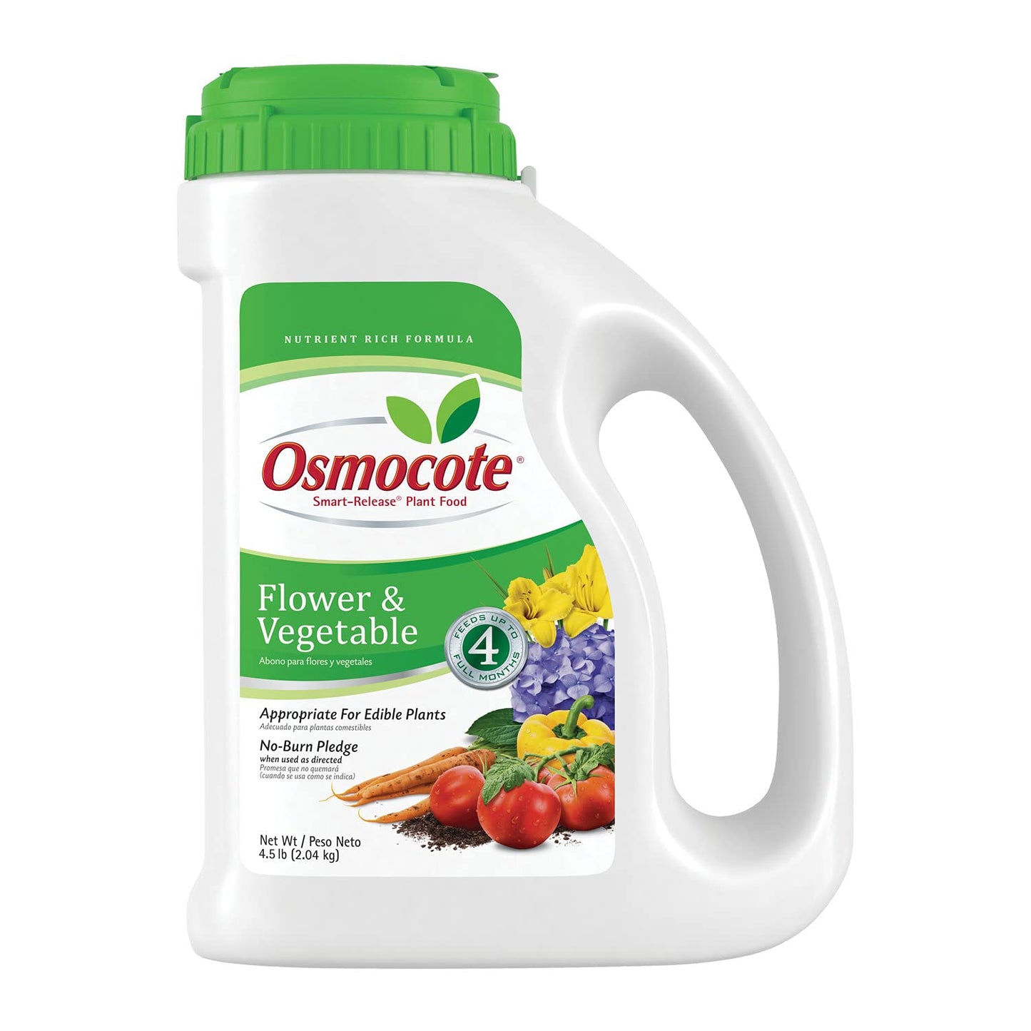 Scotts Company Osmocote 277860 Flower and Vegetable Smart-Release Plant Food, 14-14-14, 4.5-Pound Jug
