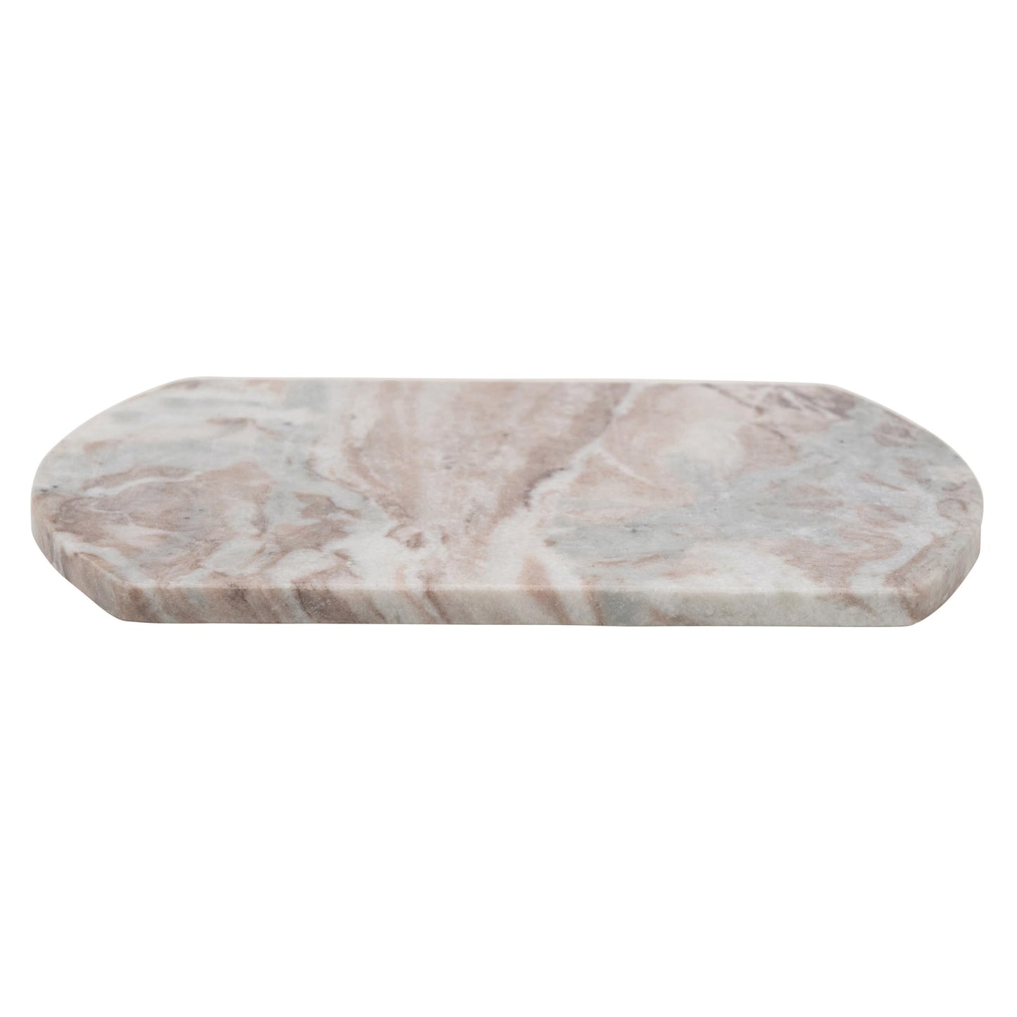 Creative Co-Op Long Marble Cutting Board, Buff, 12" x 8"