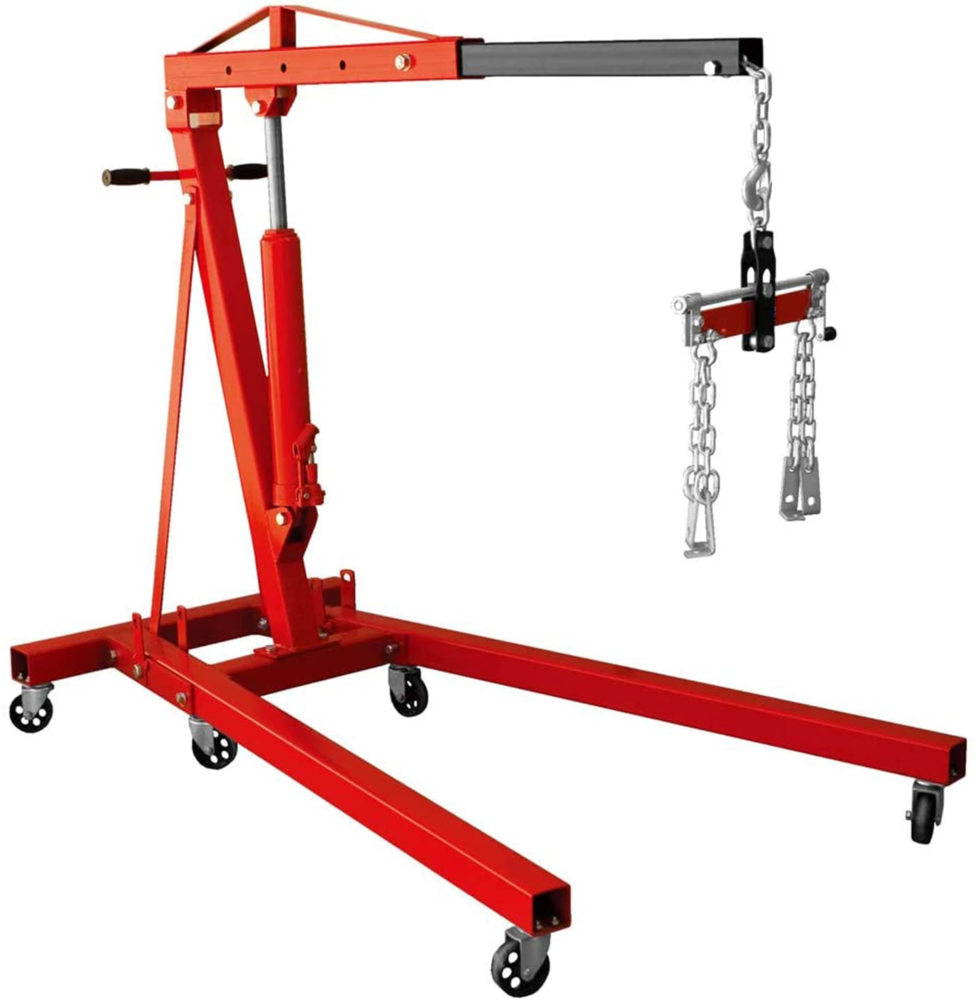 OKSTENCK 2000LBS Engine Load Leveler Engine Hoist Shop Crane Accessory with 3 Position Engine Leveler and Adjustable Handle (Steel)