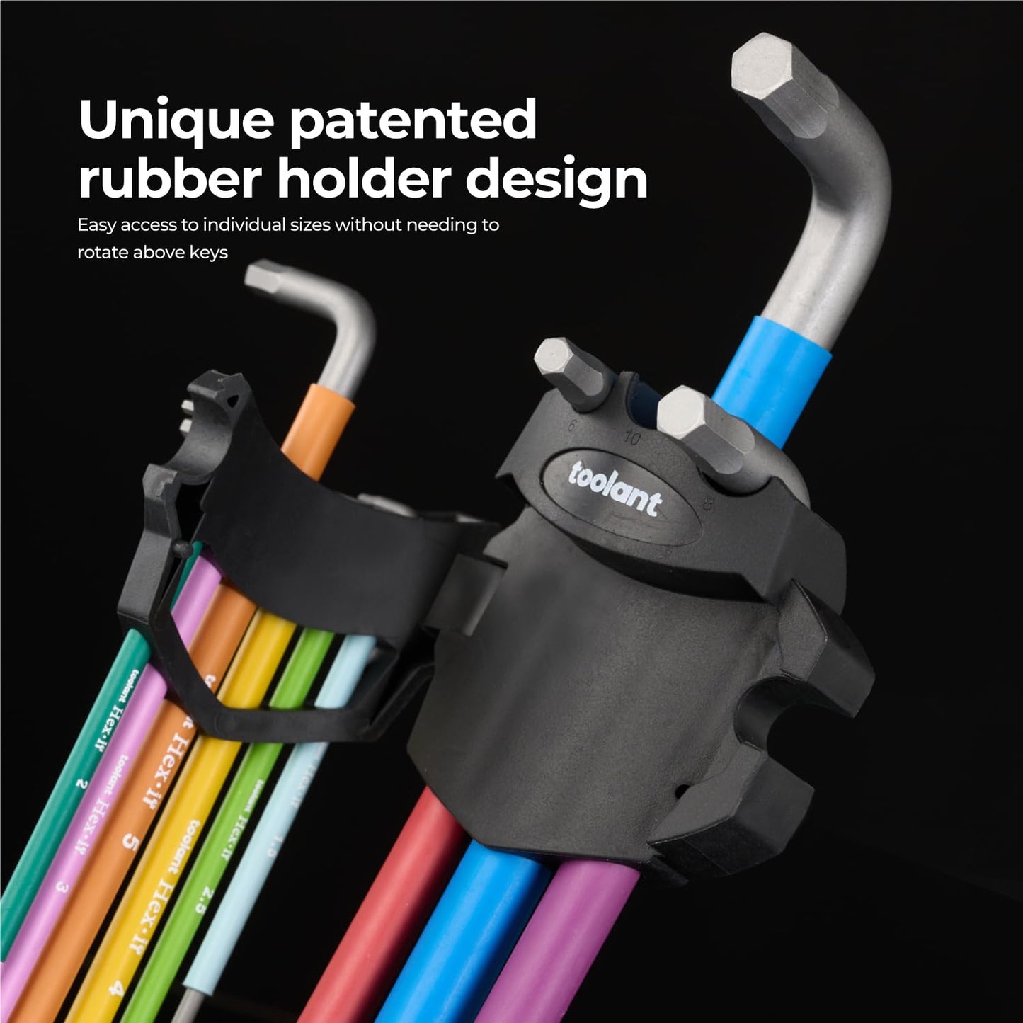 Allen Wrenches Sets 22pcs(Metric&SAE), Extra Long Arm Allen Key Set with Ball End, Crafted Hex Key Set with Color Coded Sleeves, Unique Patented Holder Design for Magnetizing and Demagnetizing