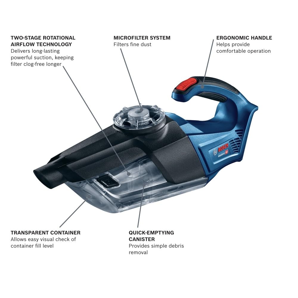 BOSCH 18V Handheld Vacuum Cleaner (Bare Tool) GAS18V-02N