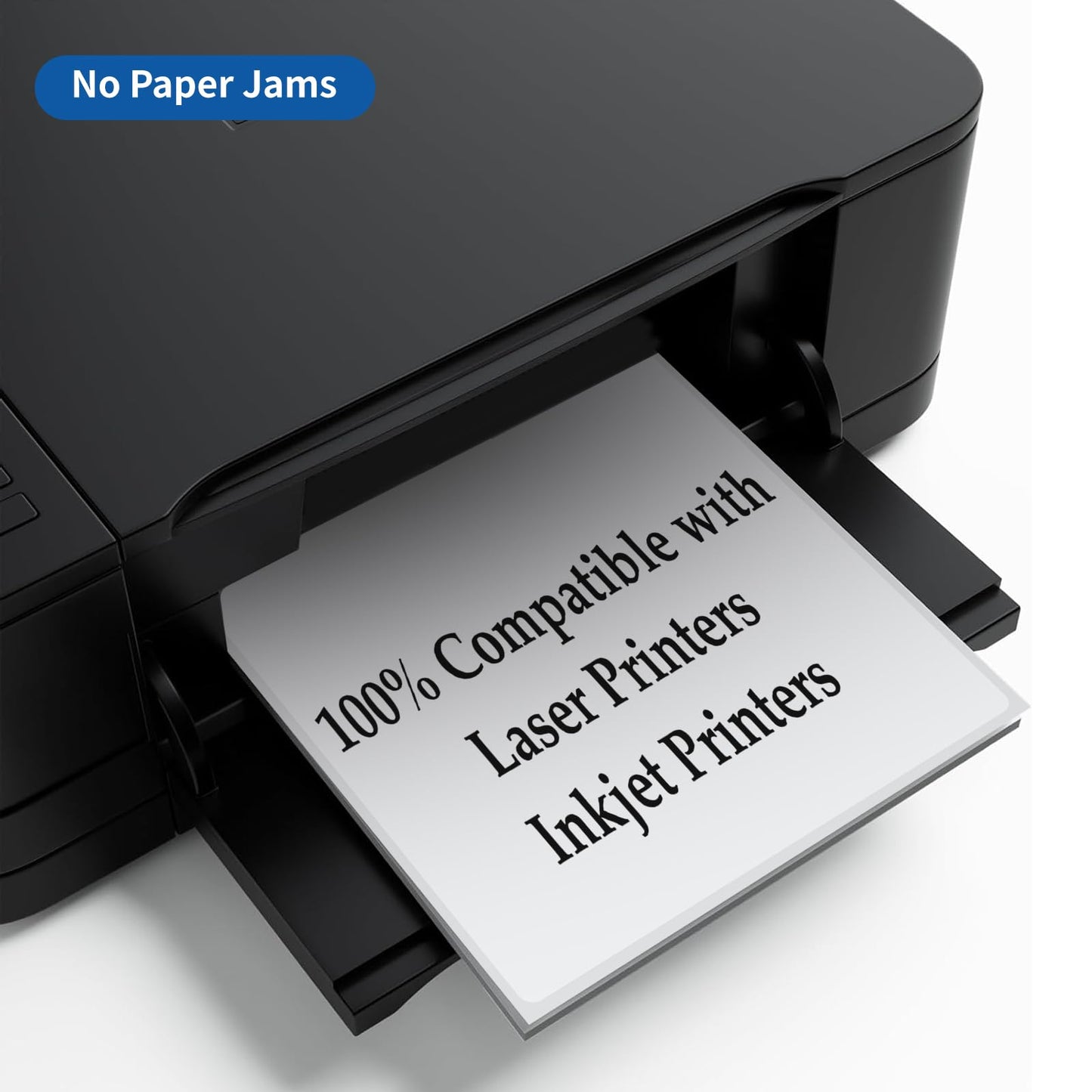 PAPRMA Full Sheet Sticker Paper 8.5x11 inch, Printable Online Label - Sticker Label Paper for Laser & Ink Jet Printer - Matte White 500 Sheets A4 Letter Size - Shipping Address Large Labels