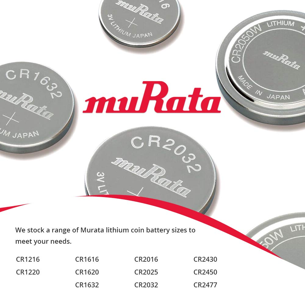 Murata CR2450 Battery 3V Lithium Coin Cell - Replaces Sony CR2450 (20 Batteries)