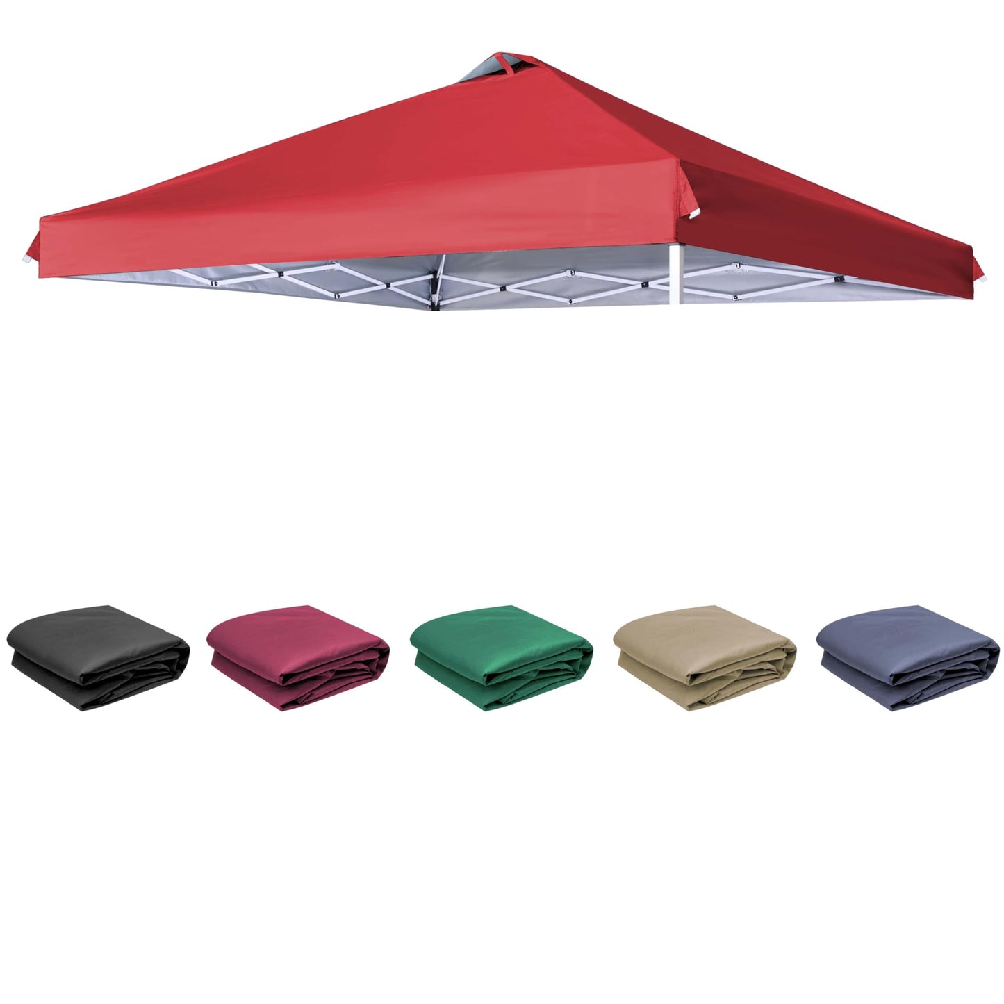 SCOCANOPY Replacement Top with Air Vent for 10x10 Canopy Frame, Canopy Cover ONLY, (Red)
