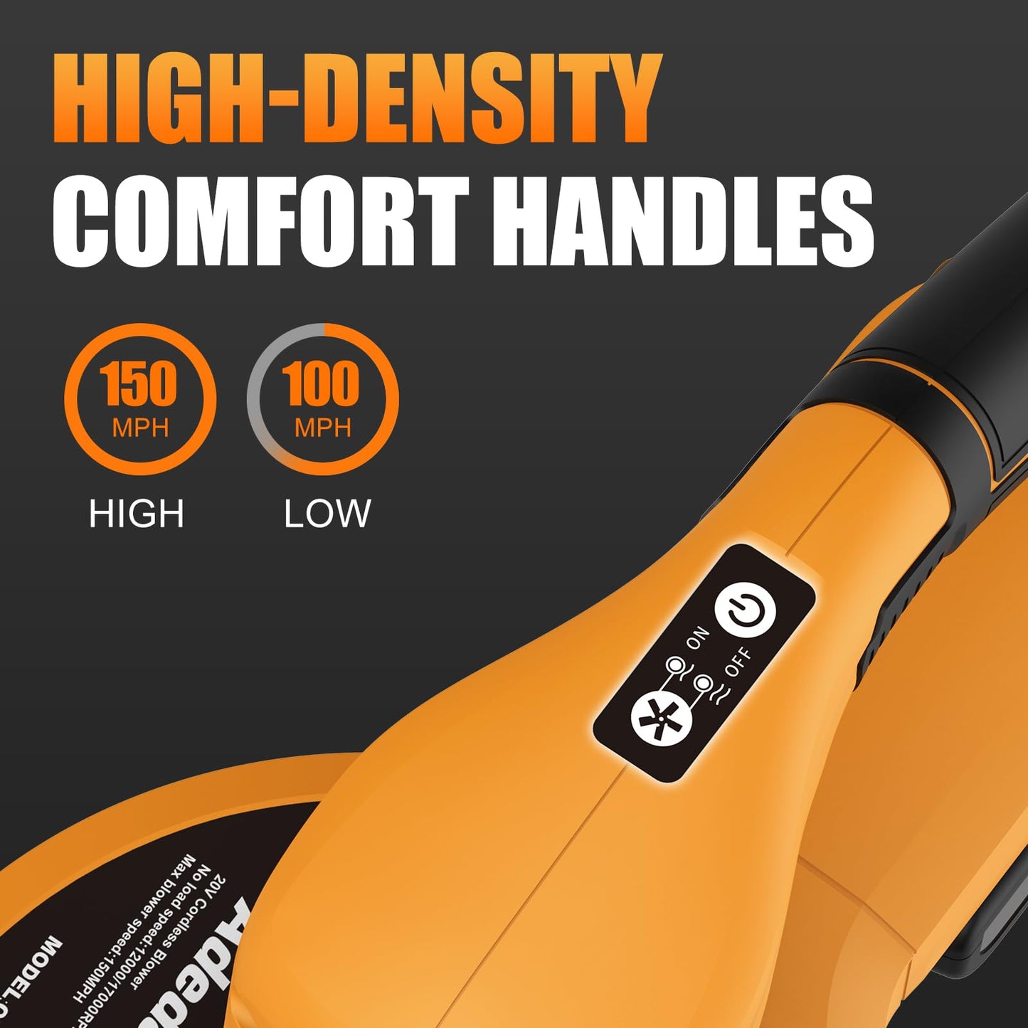 Leaf Blower Cordless, 20V Leaf Blowers with 2X Battery and Charger 150MPH 2 Speed Electric Blower for Lawn Care,Patio, Garden, House, Depot