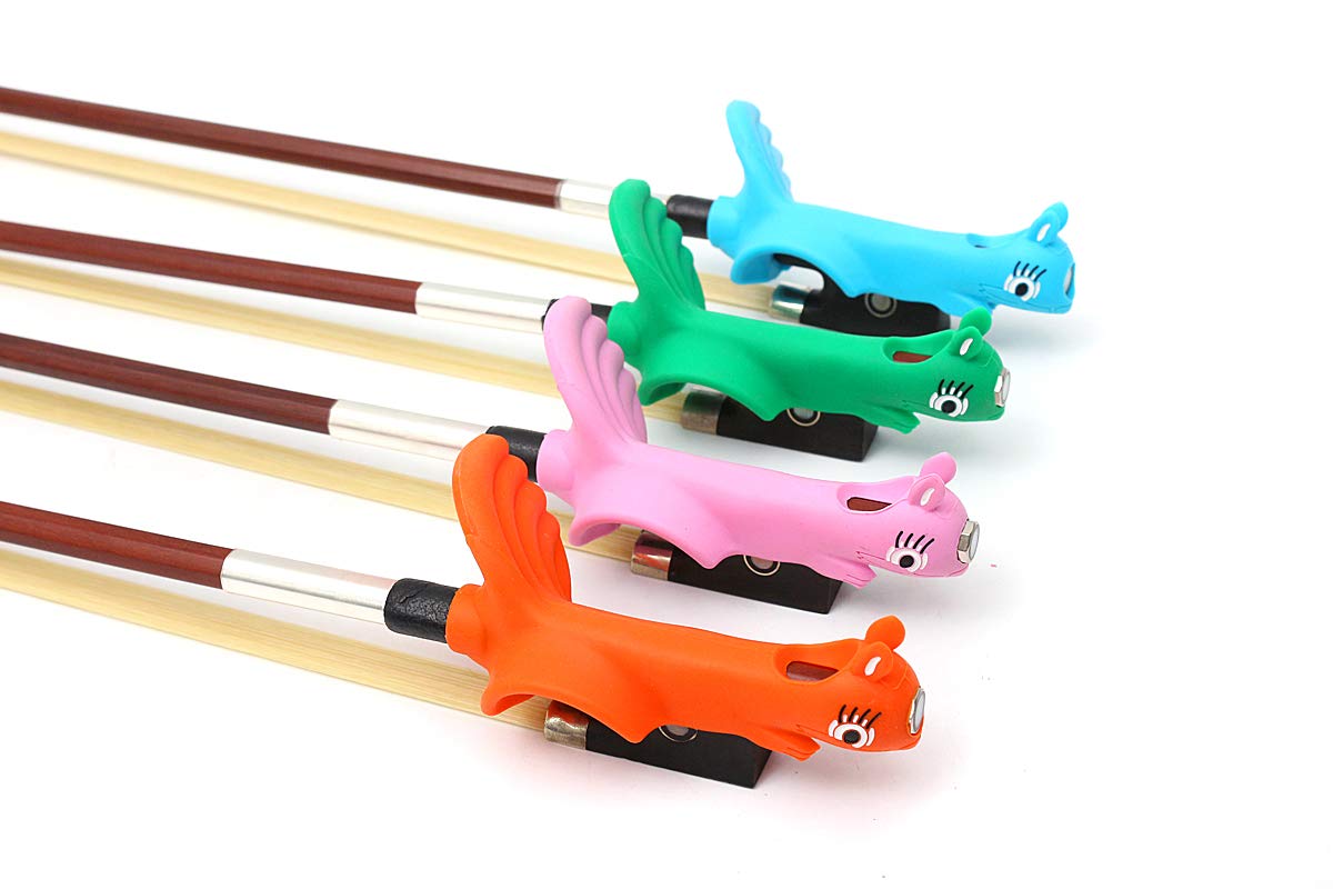 Yinfente 1pcs Hold Violin Bow Holder Hold Violin/Viola Bow Teaching Aid Violin Bow Grip Learn Violin Beginner Corrector Bow Straightener Soft protect finger