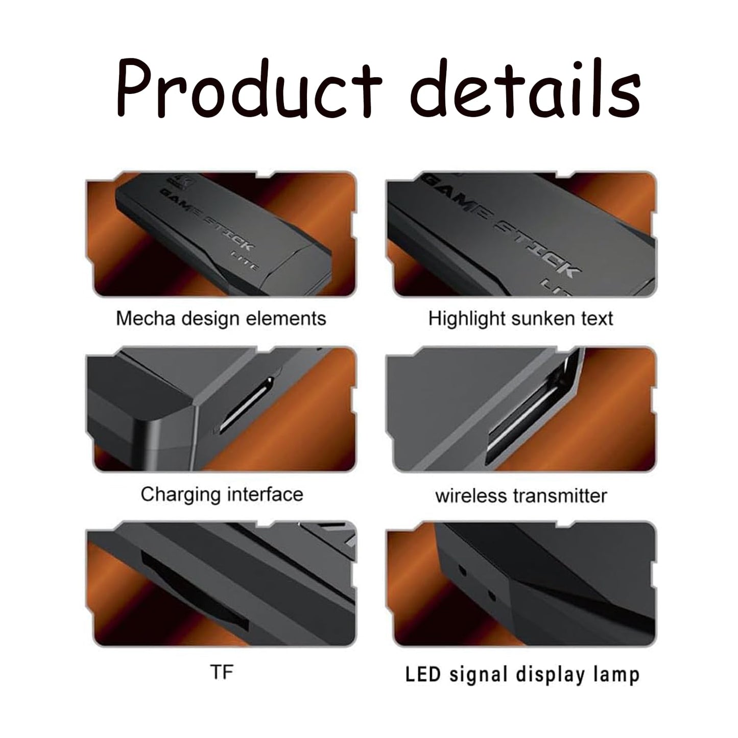 2025 Retro Game Console, Game Stick with Built-in 20000+ Games, 4K HD Output Retro Game Stick Dual 2.4G Controllers for TV, PC, Projector, Monitor