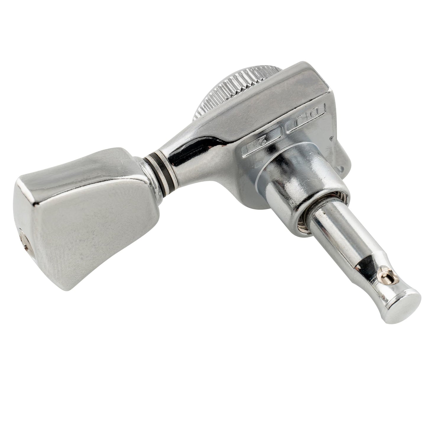 Musiclily Pro 3R3L 18:1 Ratio Full Sealed Locking Machine Heads Tuners Tuning Pegs Keys with Keystone Button 45 Degree Screw for LP SG Style Electric Guitar, Chrome