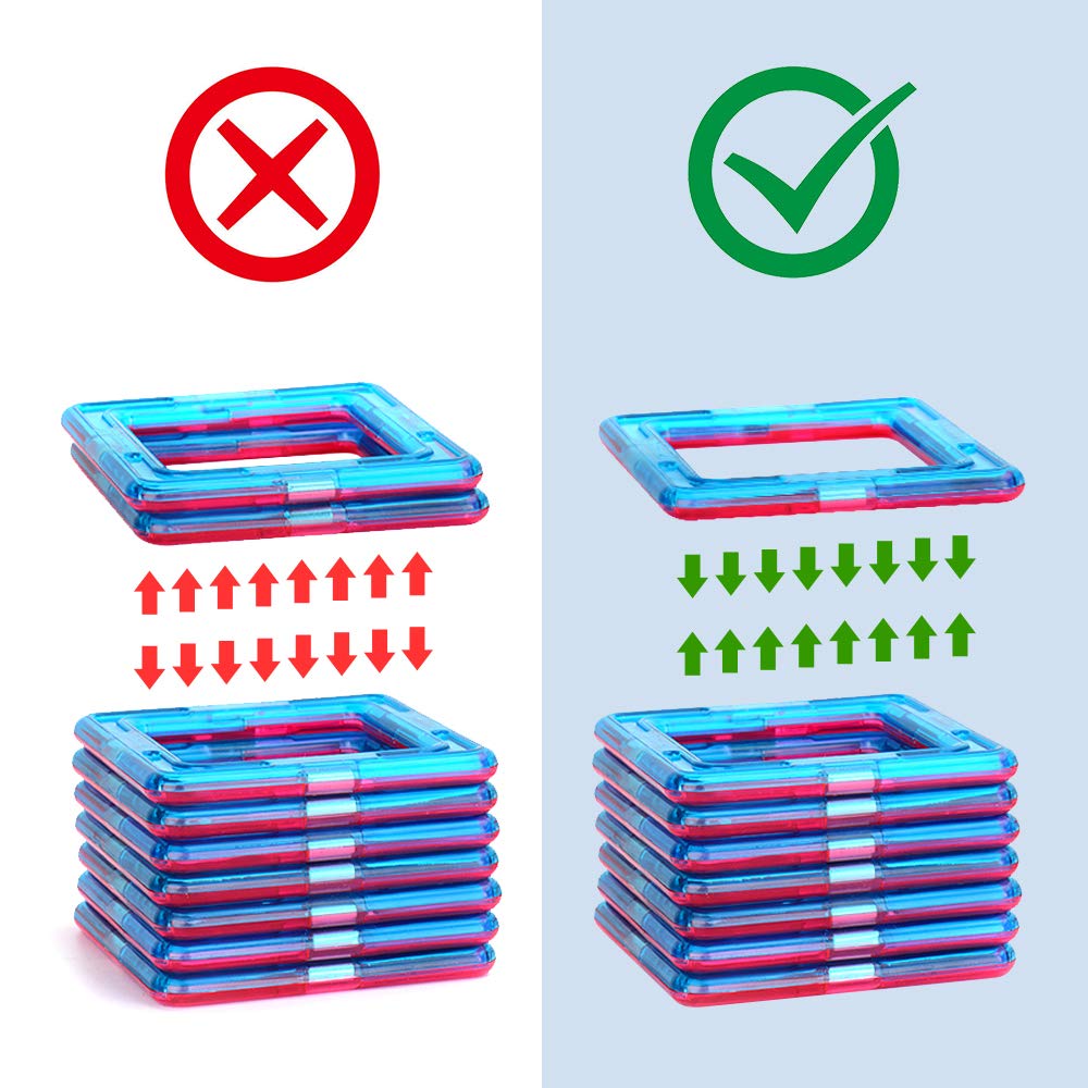 AMOSTING Magnetic Blocks Building Tiles Preschool Educational Construction Stacking Toys for 3 Years Old and Up Toddlers Boys & Girls with Ferris Wheel Stem Set & Car Wheels-100PCS