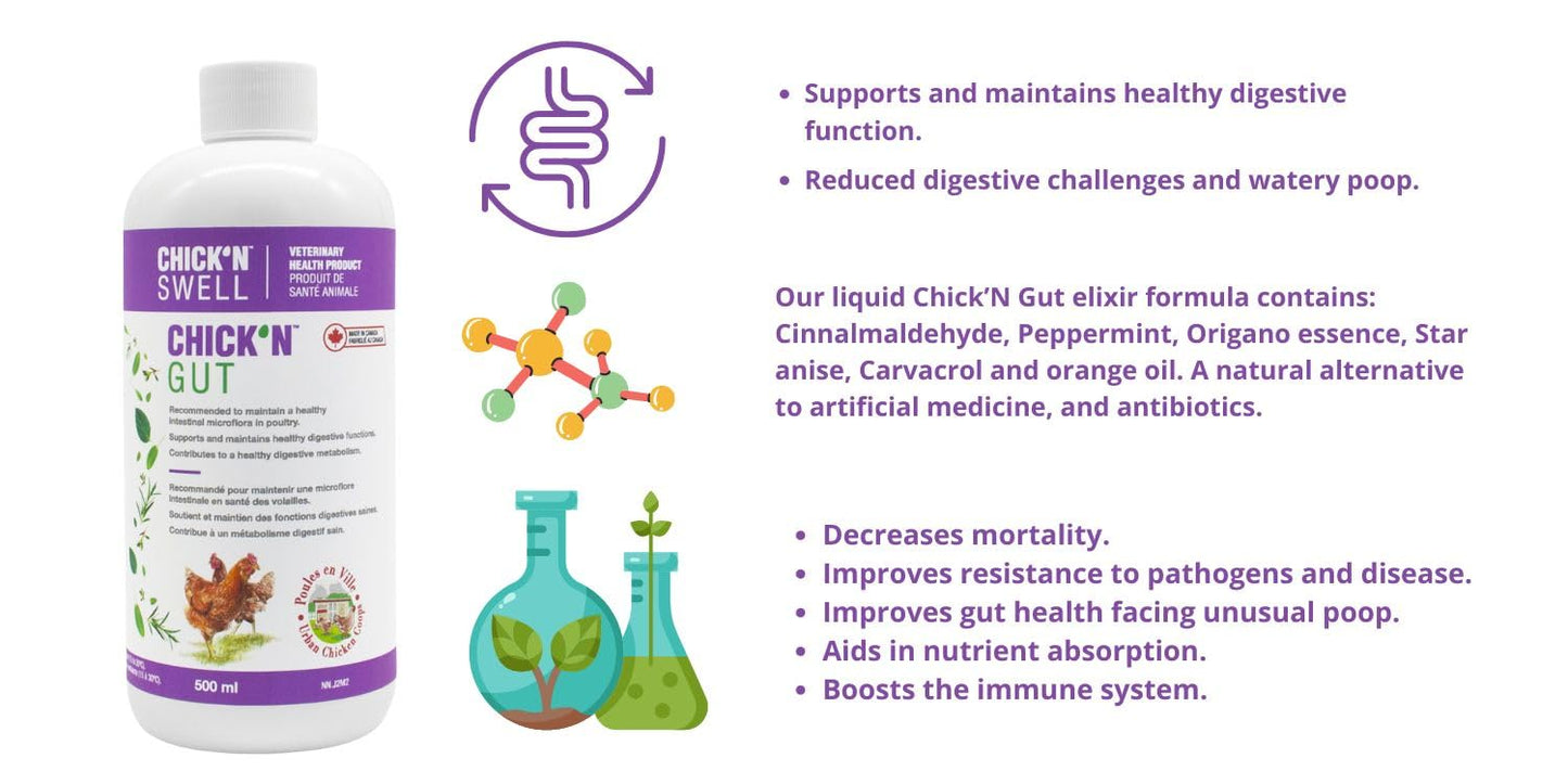 Chicken, Birds and Poultry Digestive Support- 500 ml - Made in Canada