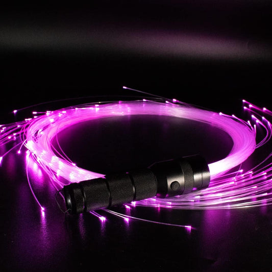 AMKI Fiber Optic Whip, Dance Flow Pixel Whip Super Bright Light Up Rave Toy 40 Color Effects Mode 360° Swivel for Dancing, Parties, Light Shows, EDM Music Festivals