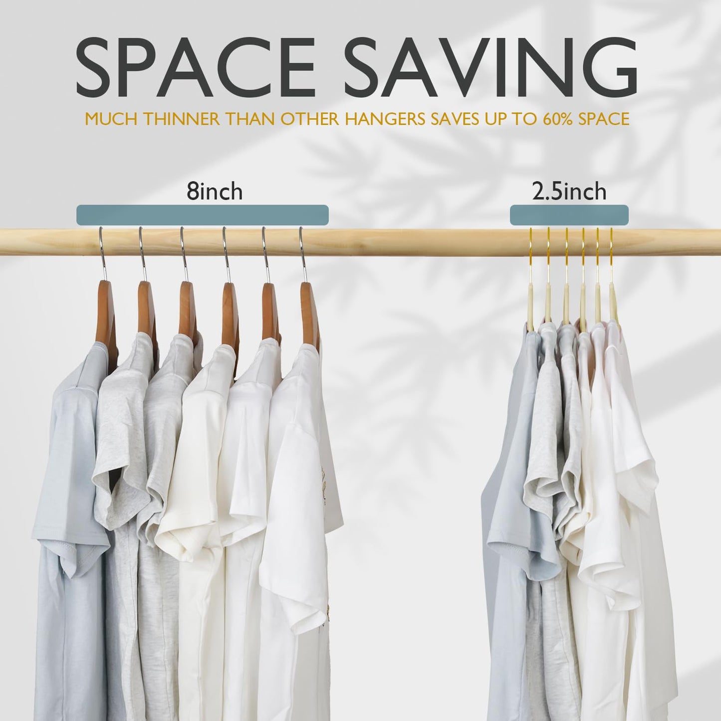 ManGotree Velvet Coat Hangers with 360° Swivel Gold Hook, Non-Slip Felt Suit Hangers, Ultra-Thin Space Saving Clothes Hangers for Coat, Suits, Shirt, Dress, Pants (36 Pack, Beige)