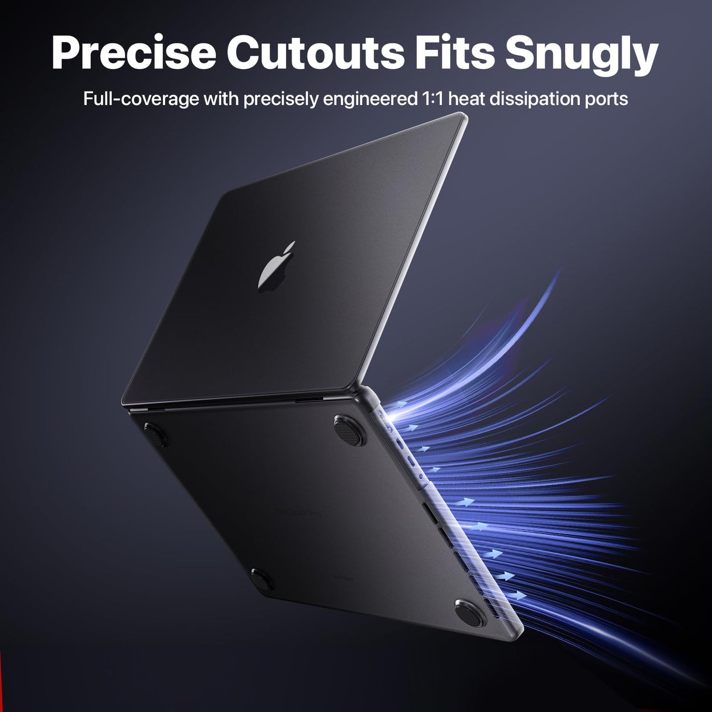 Soonjet for MacBook Pro 14 inch Case 2025-2021 M5 M4- M1 [100% Match Official Color] A3434 A3112 A3185 A3401 A2992 A2918 A2779 A2442 Hard Case Matte Cover for Laptop - Space Black Clear