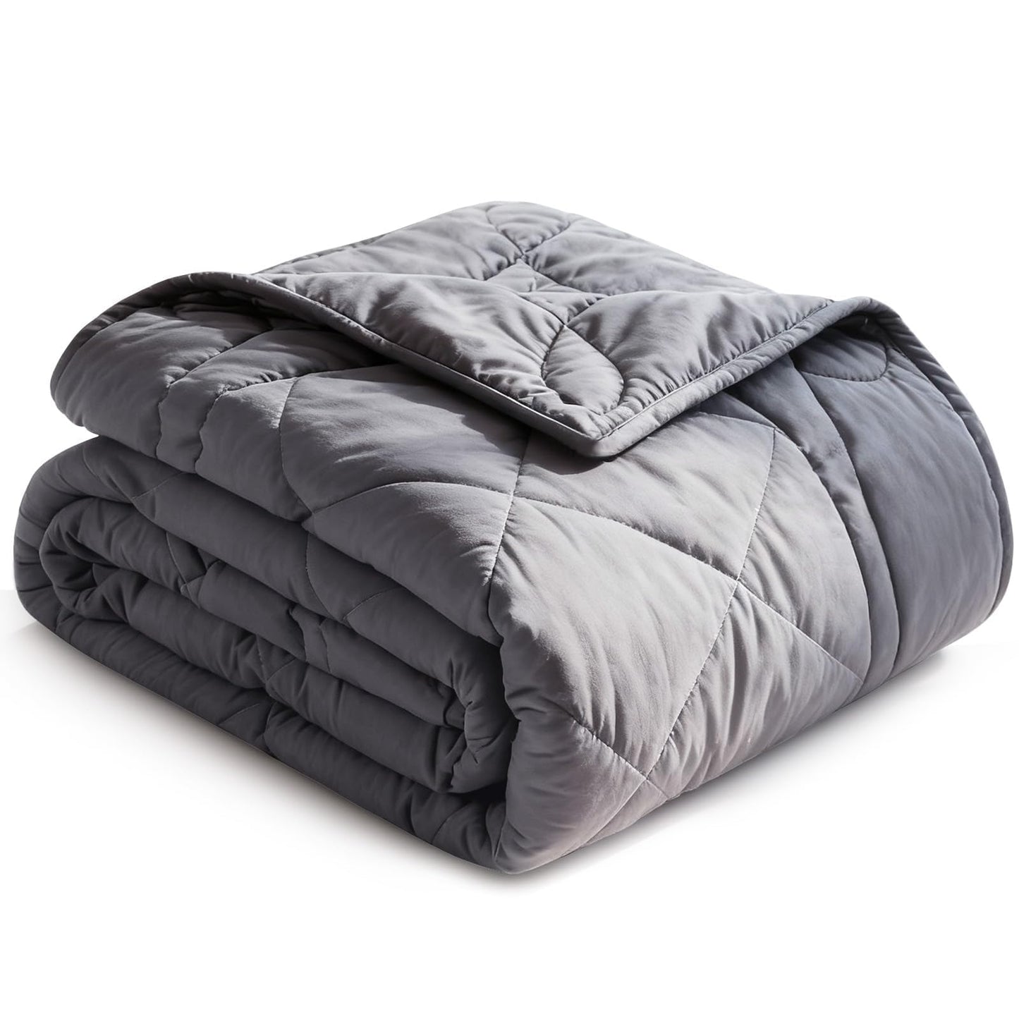 JOLLYVOGUE Weighted Blanket 20lbs, 60''x80'' Weighted Blanket Queen with Premium Glass Beads-Dark Grey