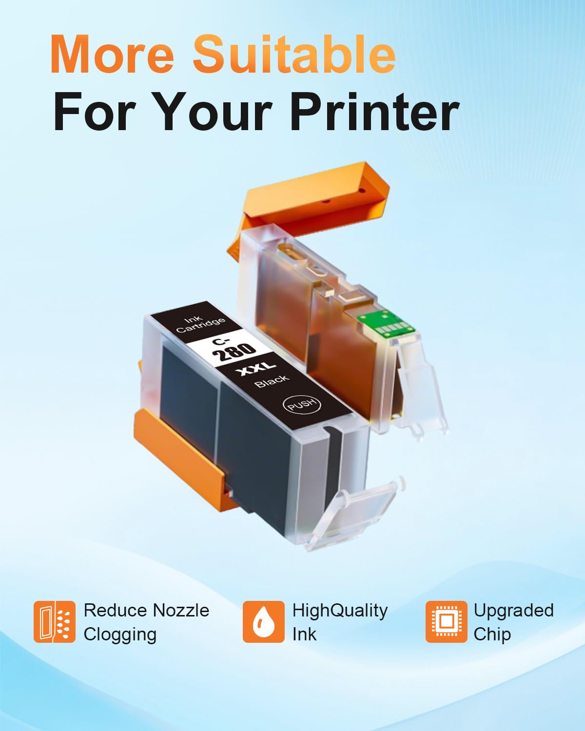 IN INTACTECH PGI-280 XXL CLI-281 XXL Compatible Ink Cartridges Replacement for Canon 280 281 Work with Pixma TR8620a TR8620 TS702a TS9520 TS9521C TR8520 TS6220 TS6320 TS8220 (15-Pack, PGBK/BK/C/M/Y)