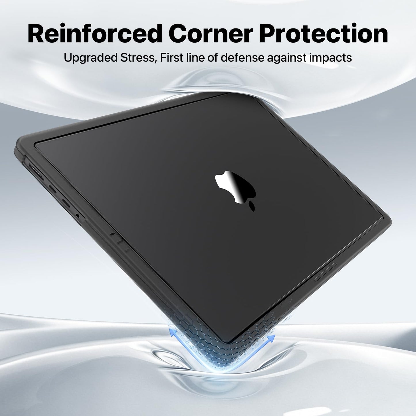 Soonjet for MacBook Pro 16 inch Case | M5 M4 M3 M2 M1 Pro/Max 2026 2024-2021 | 100% Match Official Color | Protective Hard Shell Laptop Cover | Space Black Clear