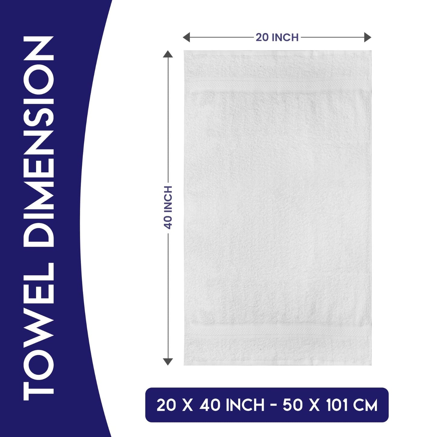 Linteum Textile Supply Premium Hair Drying Towels 100% Ring Spun Cotton Hair Towel for Women, Men, Kids 20x40 inches Quick Dry Salon Towels Hand Towel for Gym, Hair Care, Spa, Home [Pack of 6] White