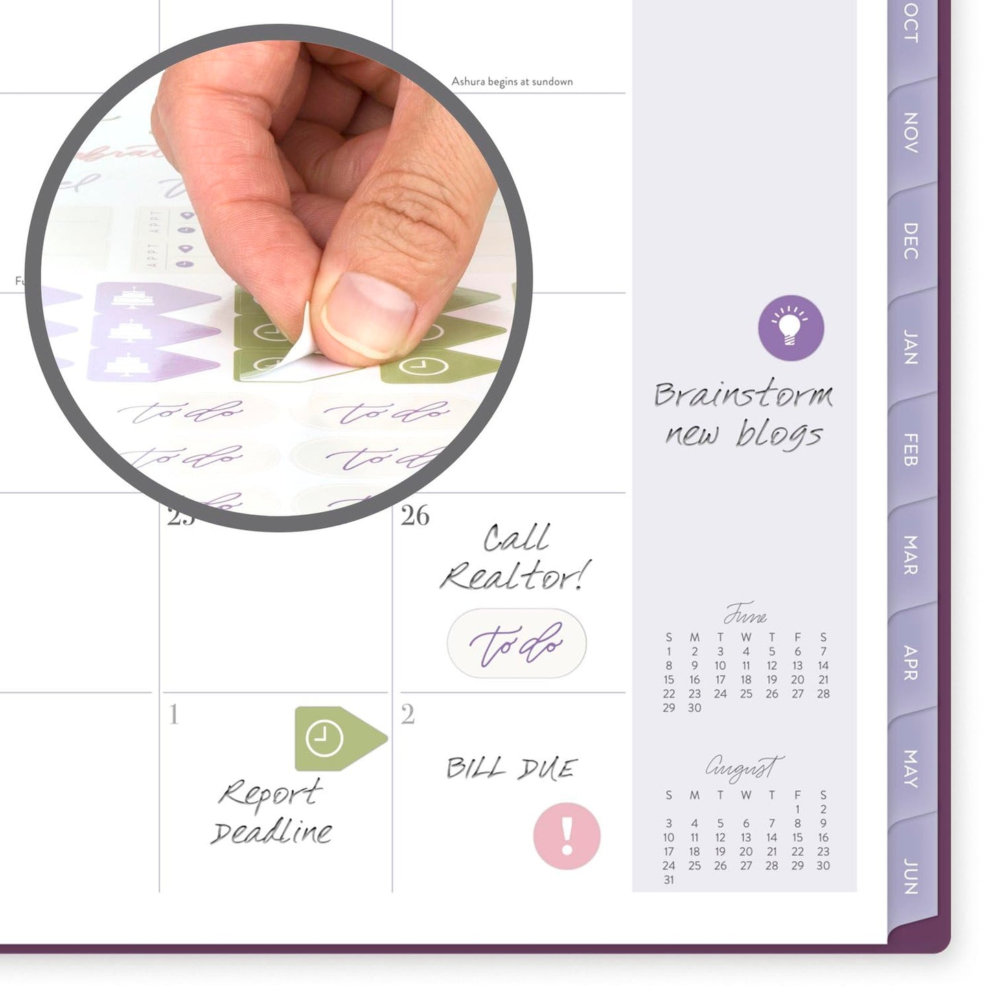 Cambridge Planner 2025-2026 Academic, Leah Bisch, Weekly & Monthly, 8-1/2" x 11", Large, Monthly Tabs, Flexible Cover, Petite Floral (LB38-905A-26)