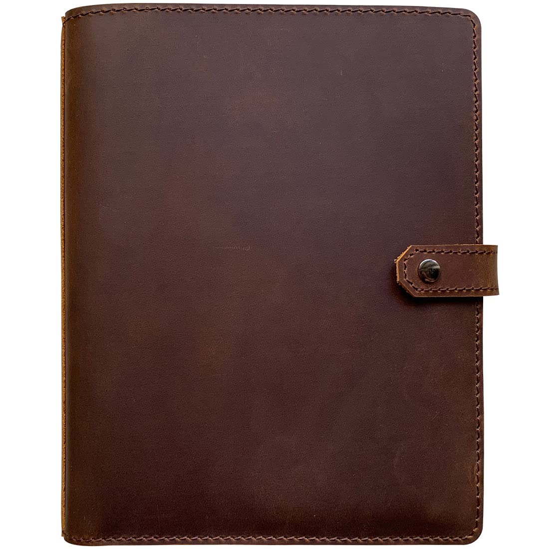 Fan&Ran Refillable Leather Journal Lined Paper, A5 Leather Binder Organizer for Men and Women, 100 Sheets, Brown