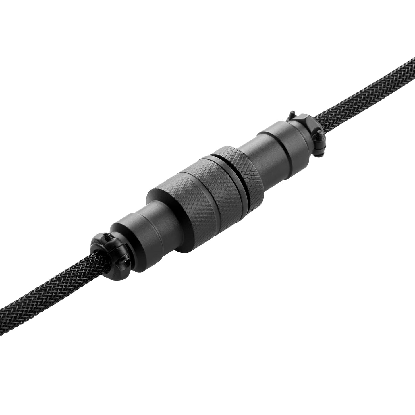 CableMod Pro Coiled Keyboard Cable (Midnight Black, USB A to USB Type C, 150cm)