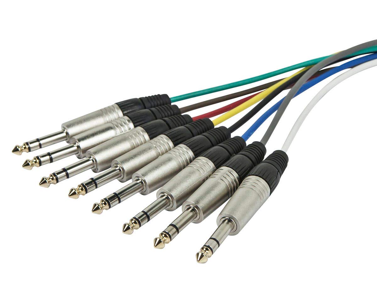 Monoprice 601296 1-Meter/3-Feet 8-Channel 1/4-Inch TRS Male to XLR Male Snake Cable