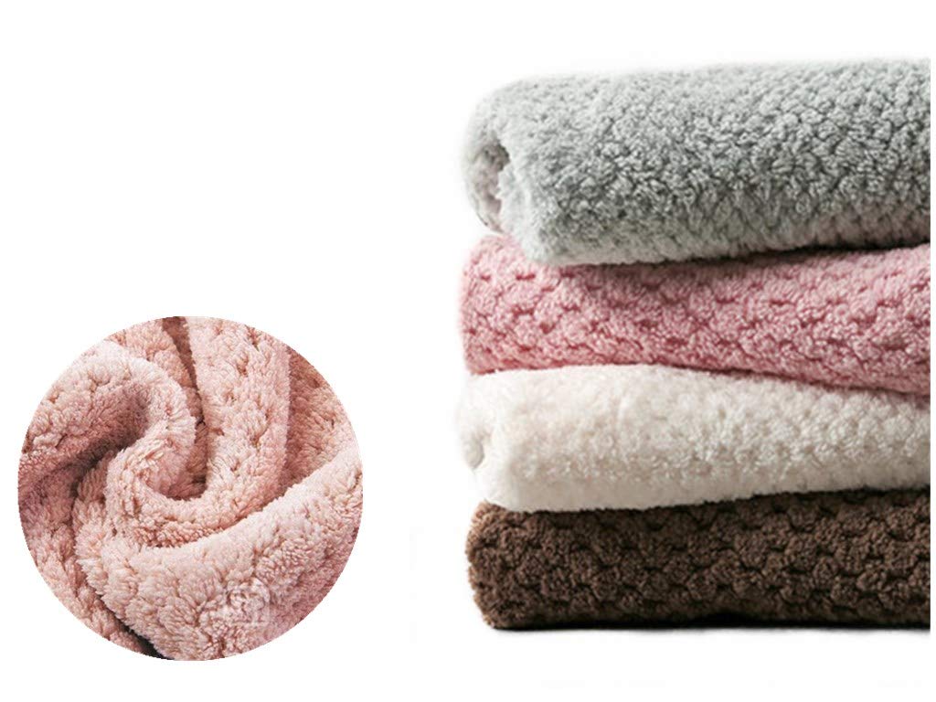 Ivymei 4Pack Microfiber Hand Towels, Kitchen Hand Towels with Loop,Bathroom Hand Towels Hanging,Quick Dry Absorbent Microfiber Cleaning Cloths (4color)