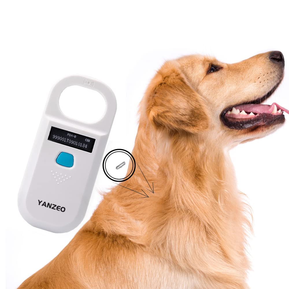 Yanzeo AR180 Pet Microchip Reader, Microchip Registration, EMID Fox-B(ISO11784/11785) 134.2KHz/125KHz Animal ID Tag Handheld Scanner Animal Tag Reader (AR180)