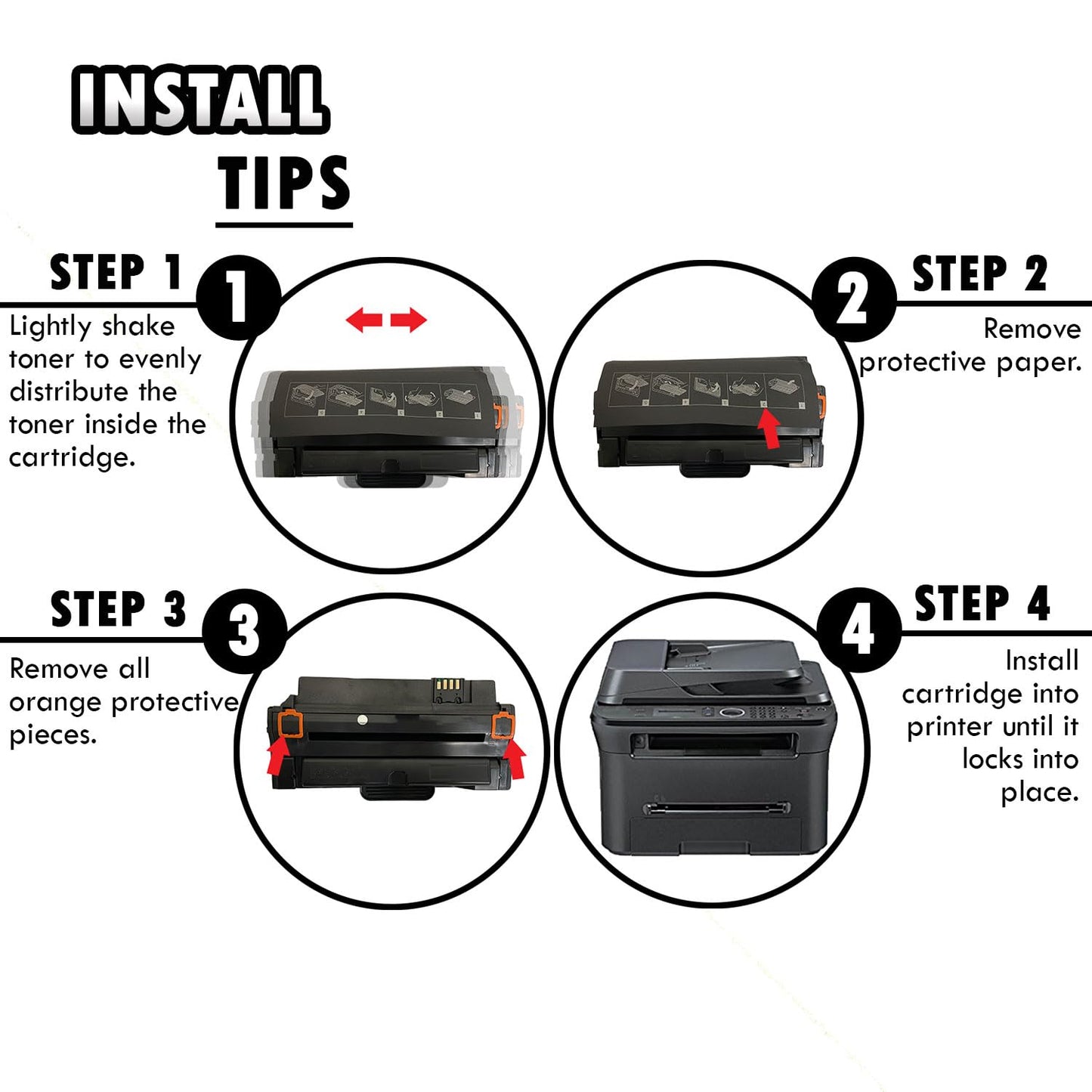 2 Inkfirst Compatible High Yield Toner Cartridges Compatible with Samsung MLT-D105L (MLTD105L) ML-1910 SCX-4600 SF-650 Black ML-1915 ML-2525 ML-2525W ML-2580N SCX-4623F SCX-4623FN SF-650 SF-650P