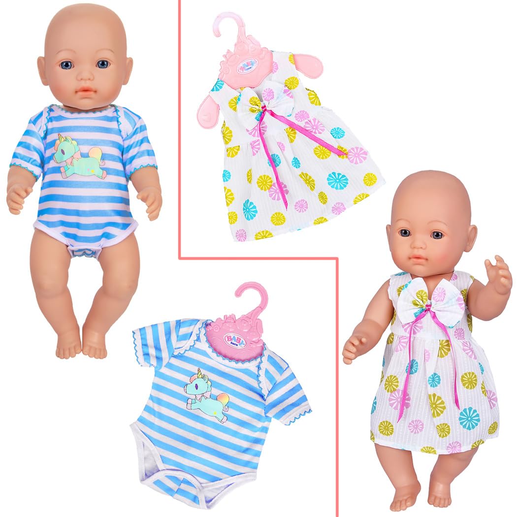 10 Sets Baby Doll Clothes Doll Outfits and Accessories Fit for 43 cm New Born Baby Dolls 14-16-17 Inch Baby Dolls 15 inch Dolls