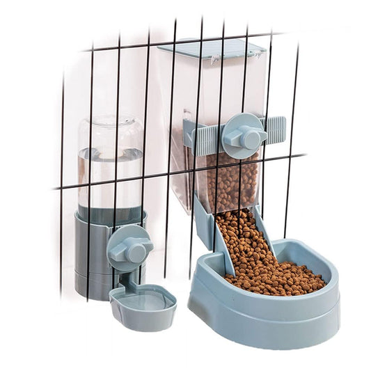 Oncpcare Rabbit Food and Water Bowl Set for Cage - Small Animal Food Dish for Rabbits, Ferrets, Cats, Birds
