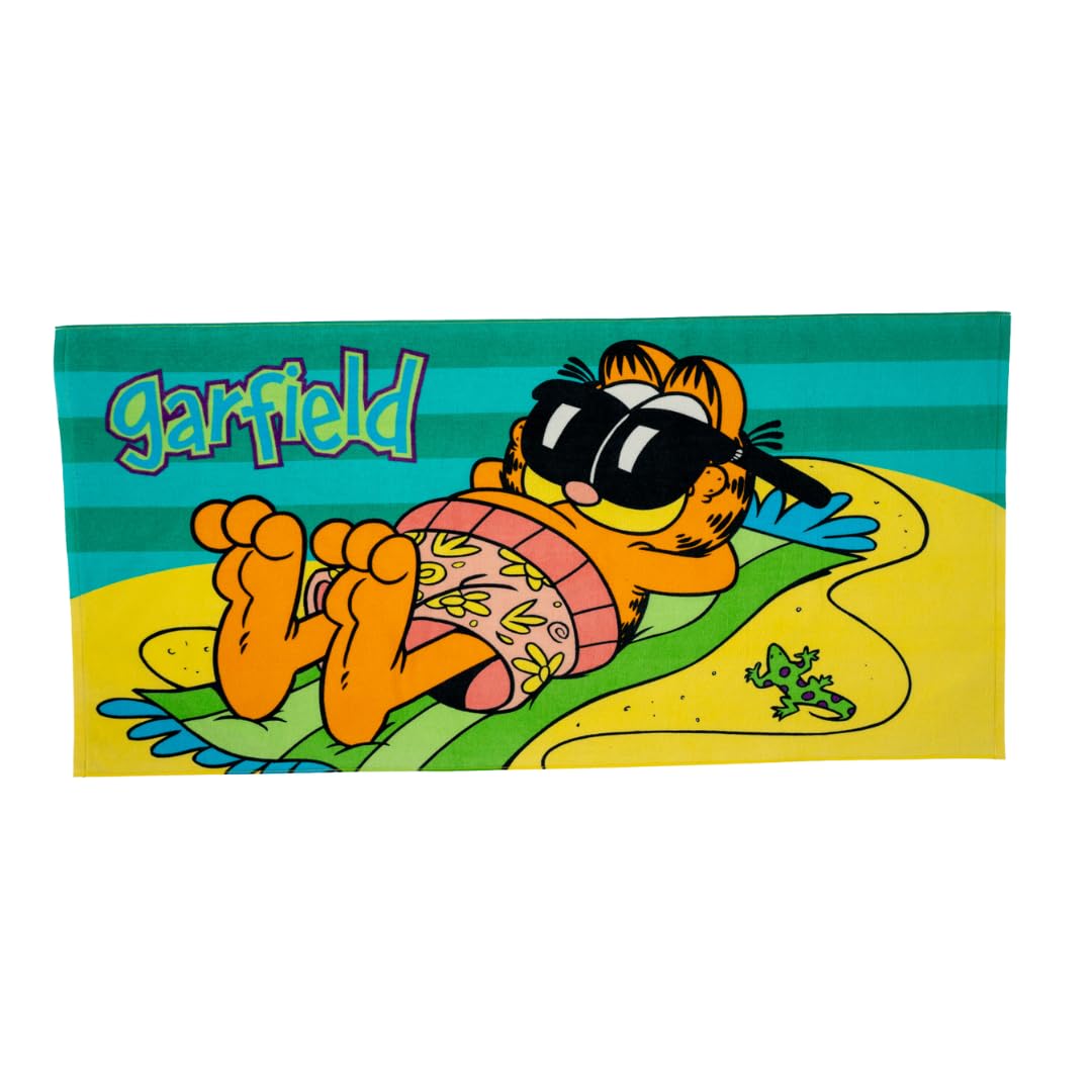 Franco Collectibles Garfield Super Soft Cotton Bath/Pool/Beach Towel, 60 in x 30 in, (100% Officially Licensed Product)