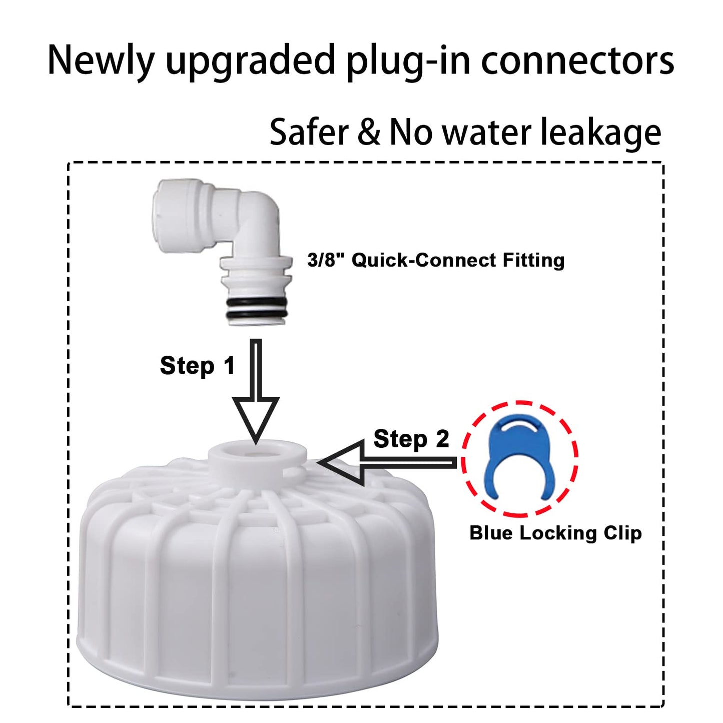 Huining 3012-400GPD Reverse Osmosis Membrane Housing Kit with 3/8 1/4 Quick Connector,Water Pipe,Wrench Whole Set Compatible with Residential Household Water Filtration System