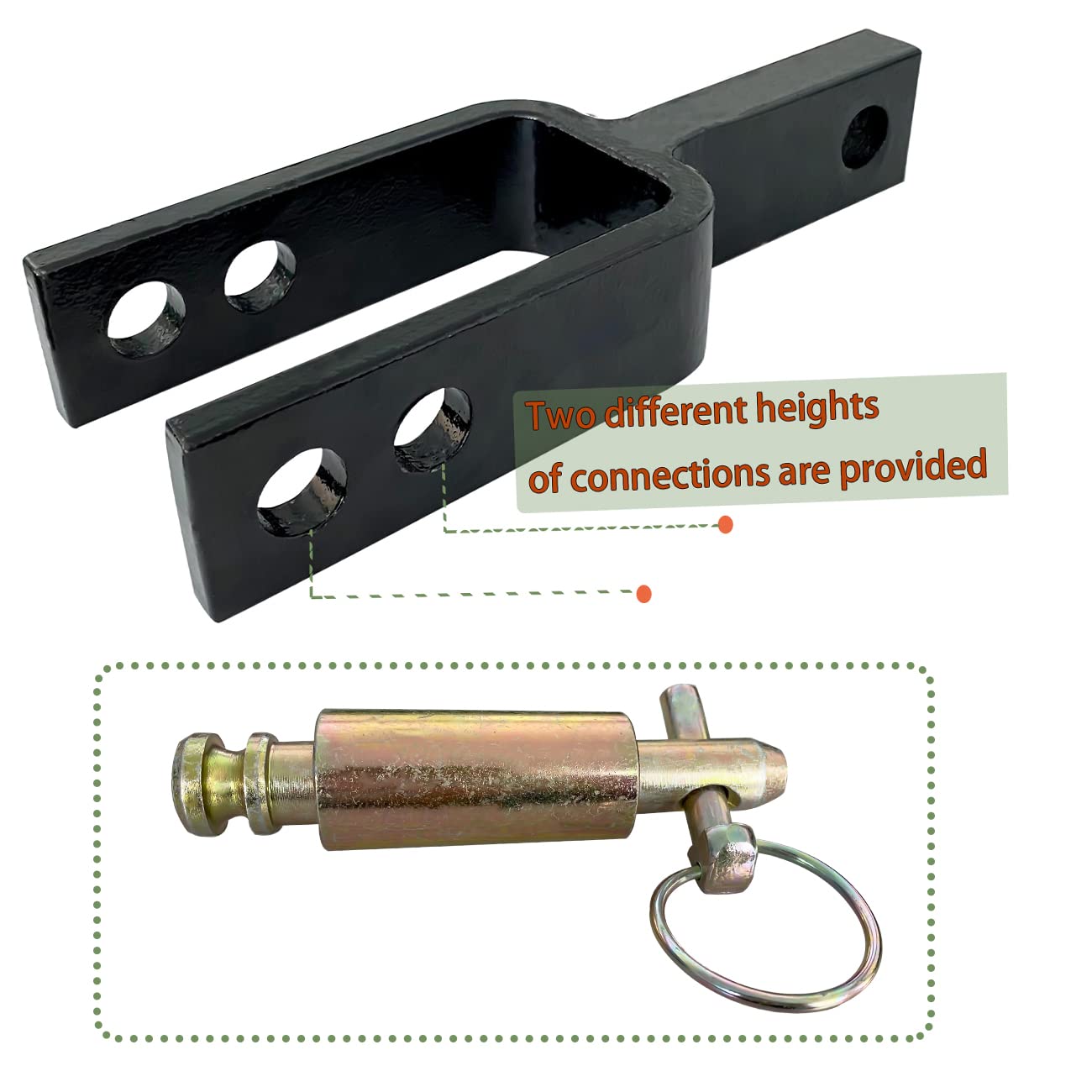 C CLINK Versatile Quick Hitch Adapter with Adapter Sleeve Used to Adjust Top Link Bracket Movements Fit for Category 1 Quick Hitch Made of Integral Casting
