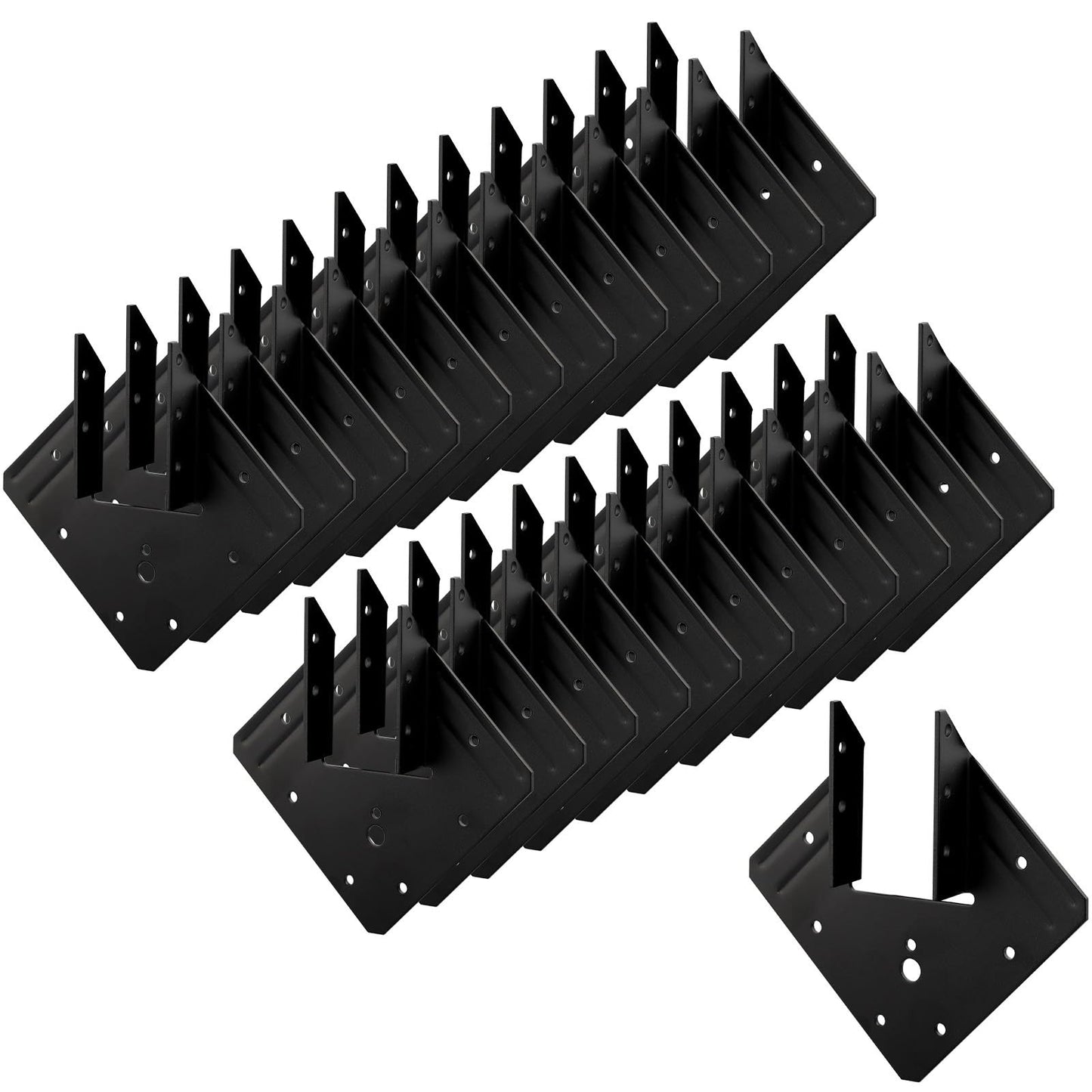 AOKLIT Hurricane Ties for Rafter, 24Pcs Hurricane Clips, Thickness 2.2mm(13 Gauge) Joist Hangers, Roof Brackets Fit 2X Truss to Rafter Connector for Roofing Trusses Wood Timber Connector