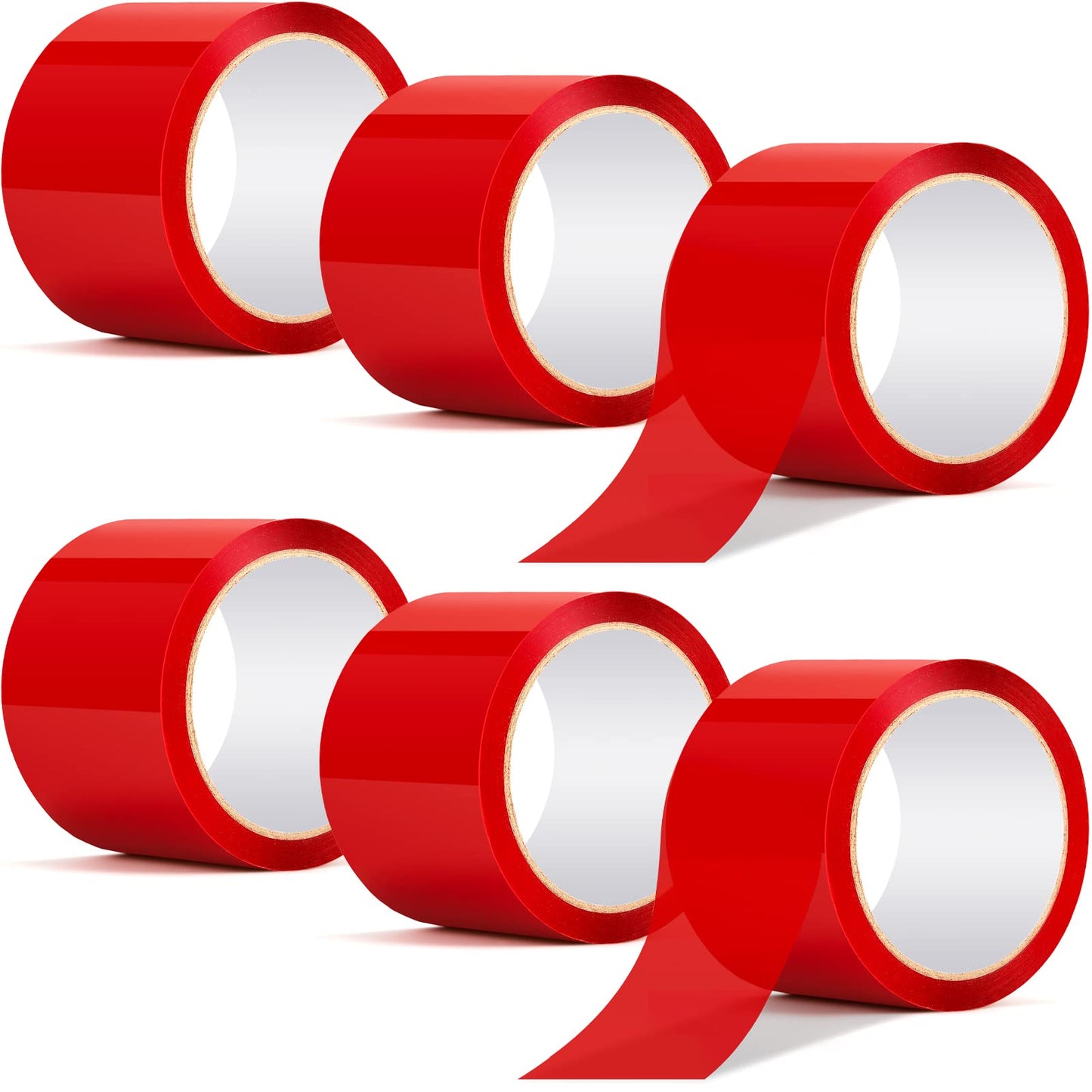 Juexica Construction Seaming Tape Red 3" x 55 Yards Sheathing Sealing Tape Underlayment for Foam Board Insulation, Vapor Barrier, House Wrap(6 Rolls)