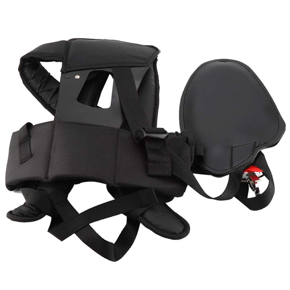 Tangxi Trimmer Double Shoulder Strap Harness, Adjustable Nylon M-Shaped Belt, Black, Universal for Brush Cutter Chainsaw Garden