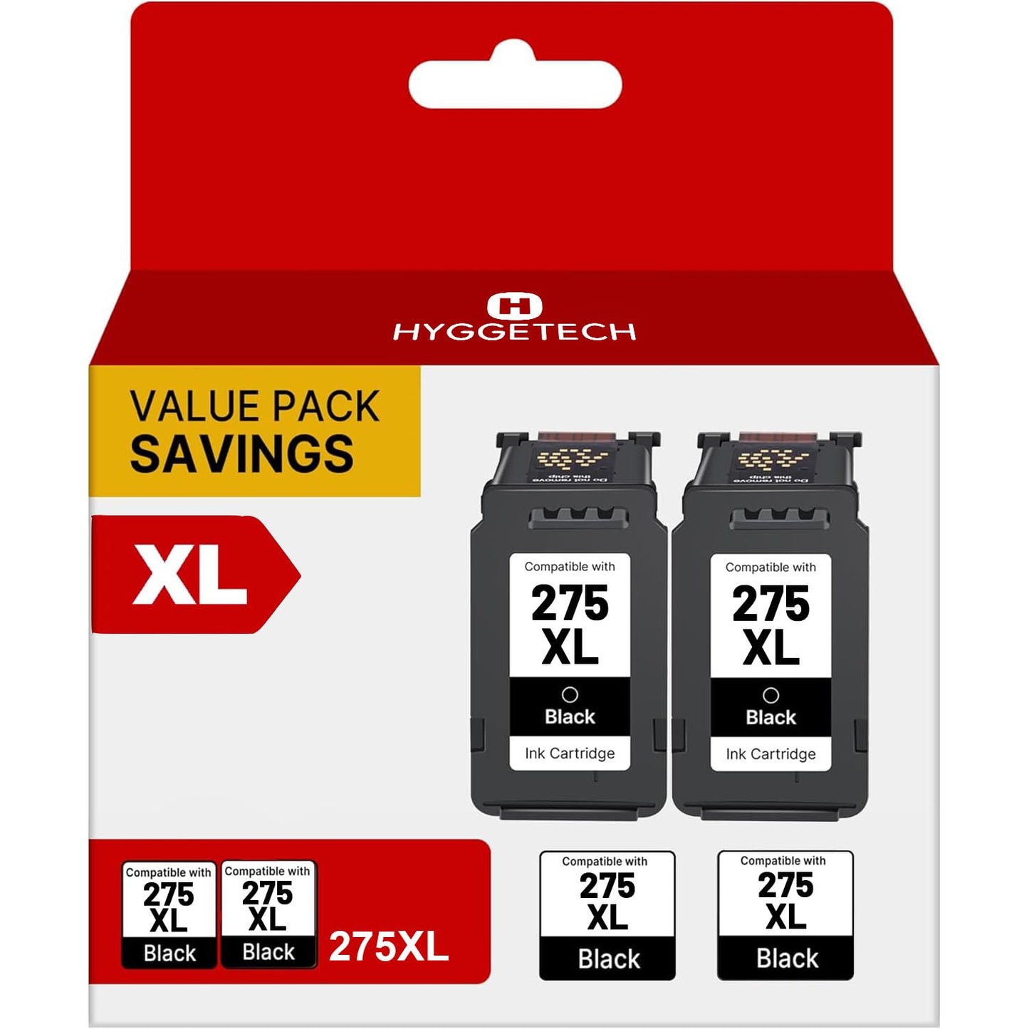 275XL Black Ink Cartridges Compatible for Canon 275XL Ink Cartridges Canon Printer Ink 275 276 Use with PIXMA TS3720 TS3522 TS3520 TS3500 PIXMA TR4720 TR4722 TR4700 Printer, 2Black