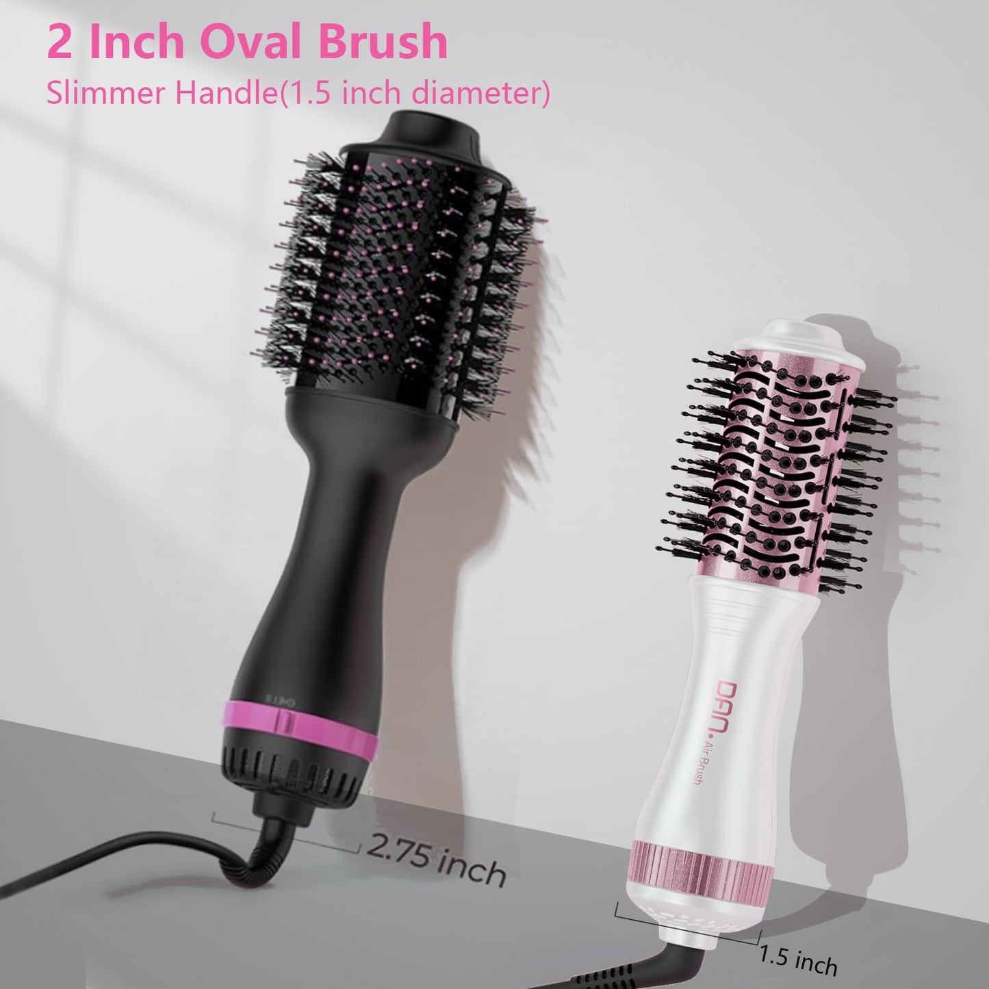 Auto Dual Voltage Hair Dryer Brush,110V-120V/220V-240V,Travel HairDryer Brush,Small Hot Airbrush,Blow Dryer Brush,Small Hair Dryer Brush,4 in 1 Hair Dryer and Styler Volumizer