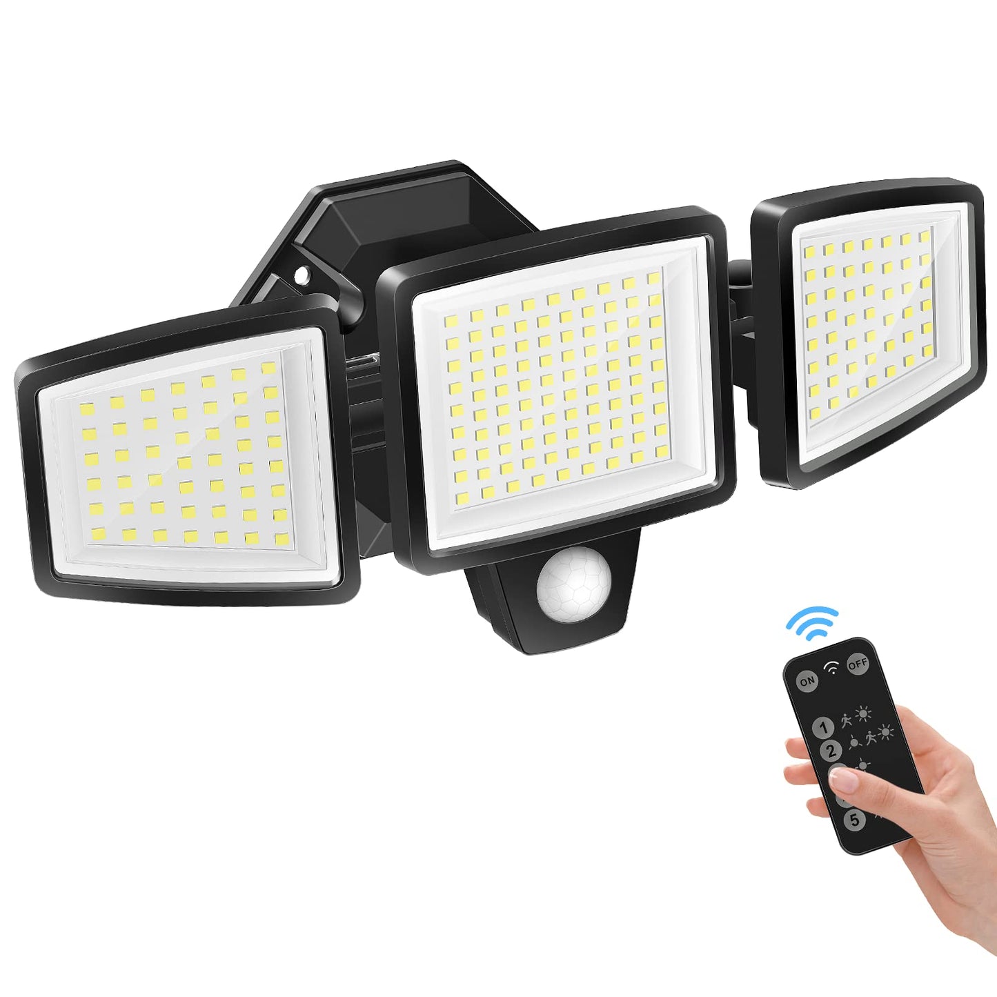 FLITI 110V Motion Sensor Outdoor Flood Light |2500LM High Brightness |with Remote Control |8M Sensing Distance |with Always ON Mode |Dusk to Dawn