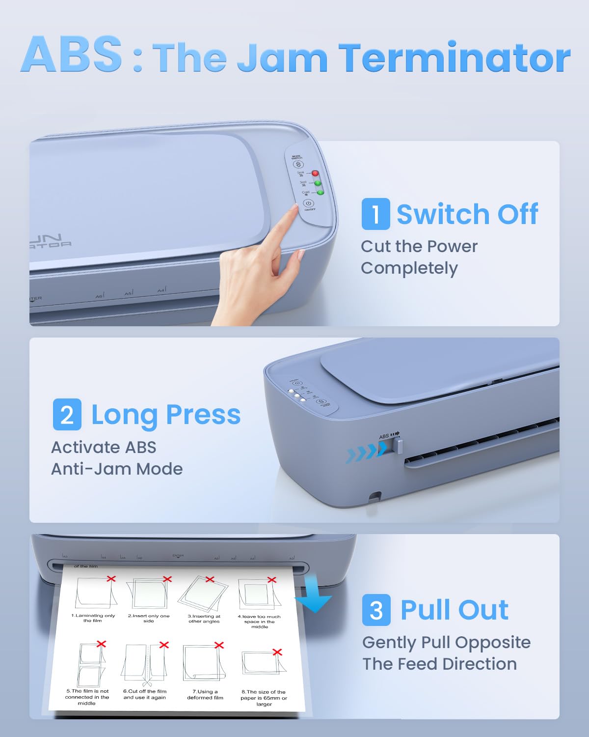 13 Inch Laminator Machine 11x17 with Laminating Sheets Personal Laminator for Teachers, 60S Warm Up Cold Thermal Lamination Machine for Home Office, A3 Laminating Machine Portable Paper Laminate Kit